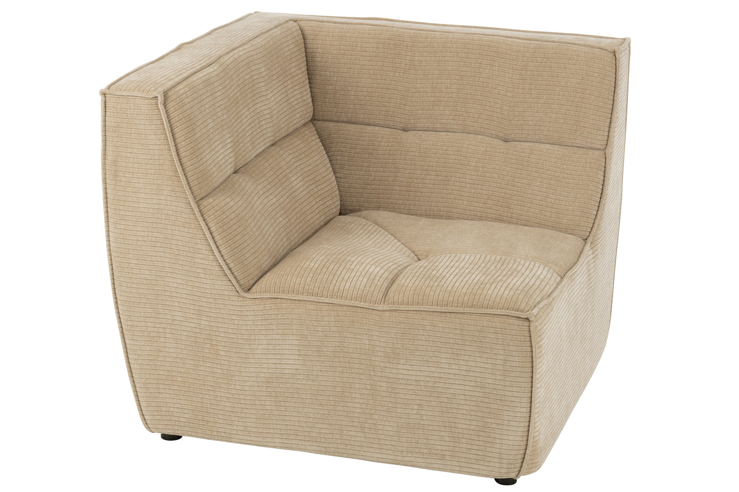Zetel populierenhout/schuim donker beige