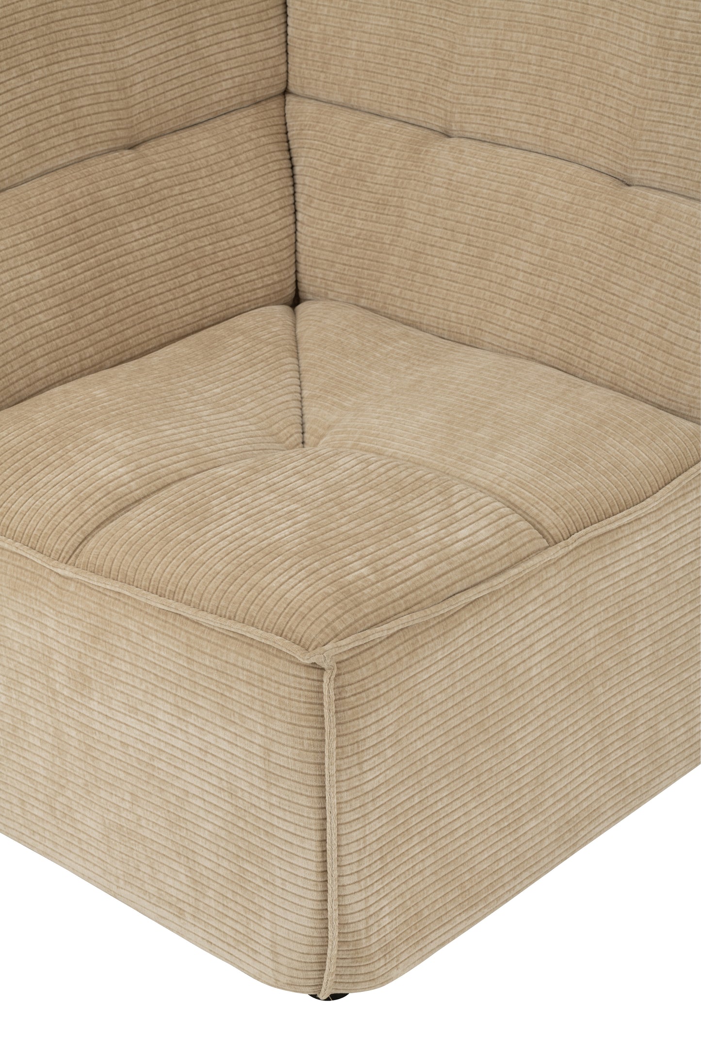 Zetel populierenhout/schuim donker beige