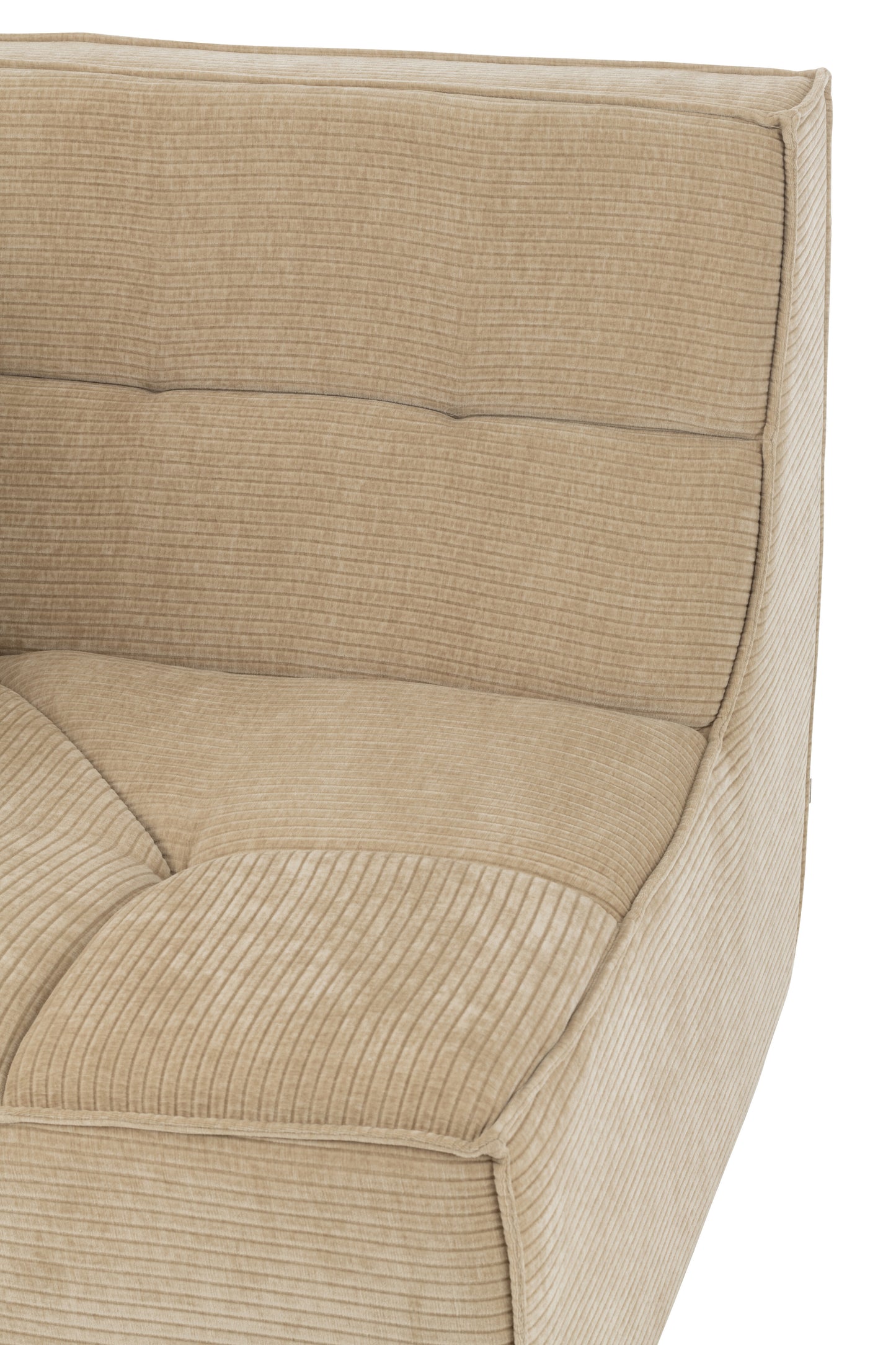 Zetel populierenhout/schuim donker beige