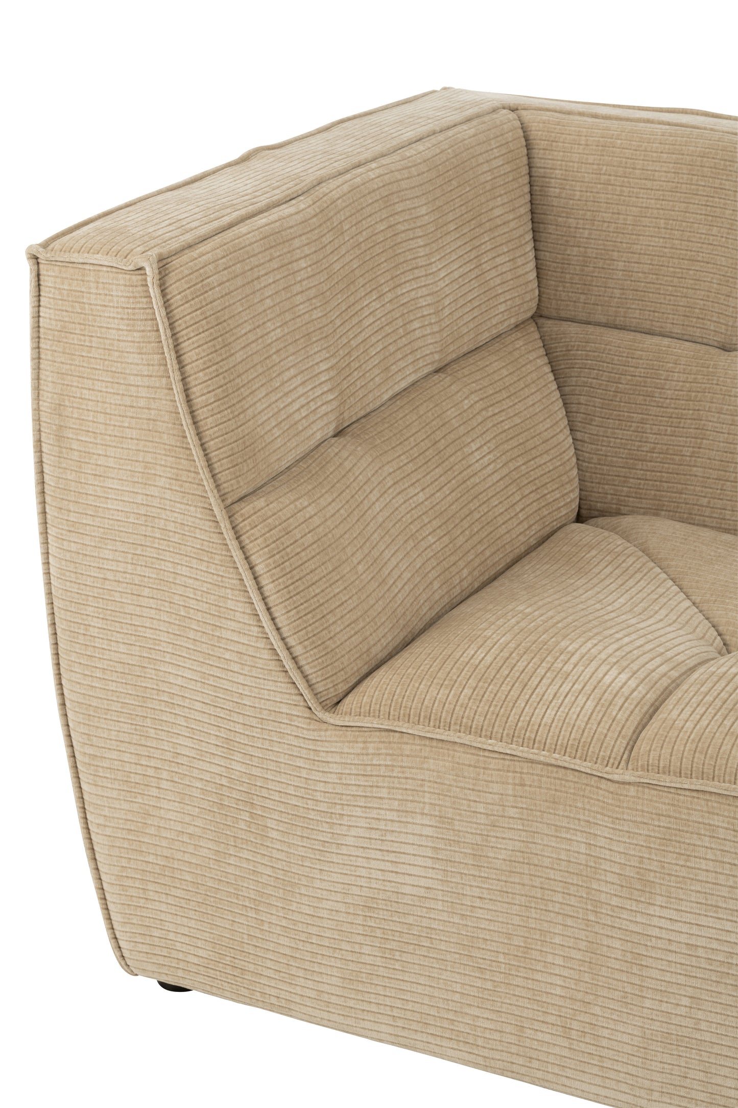Zetel populierenhout/schuim donker beige