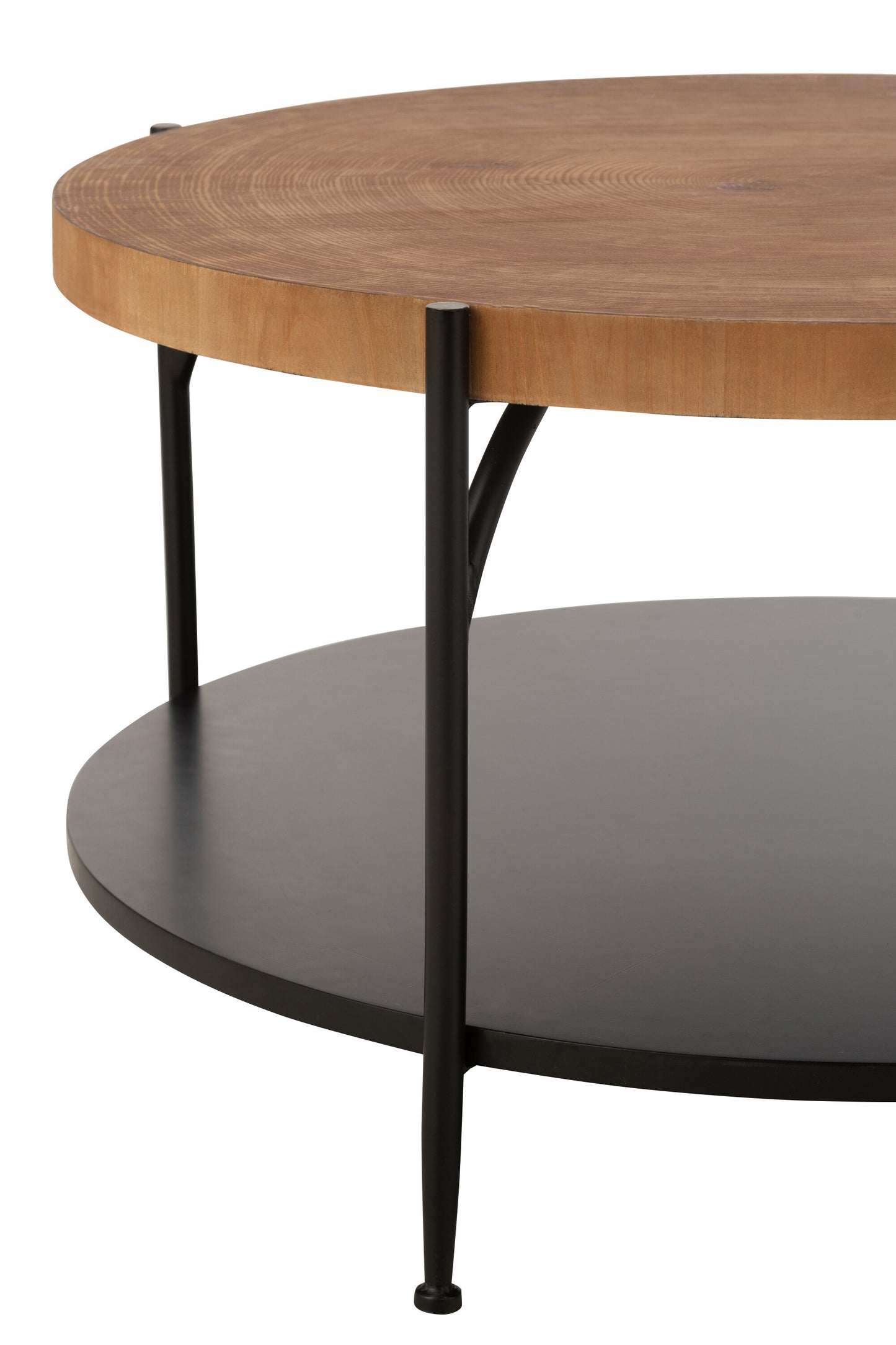 Koffietafel Voni Mdf/IJzer Zwart/Natuurlijk