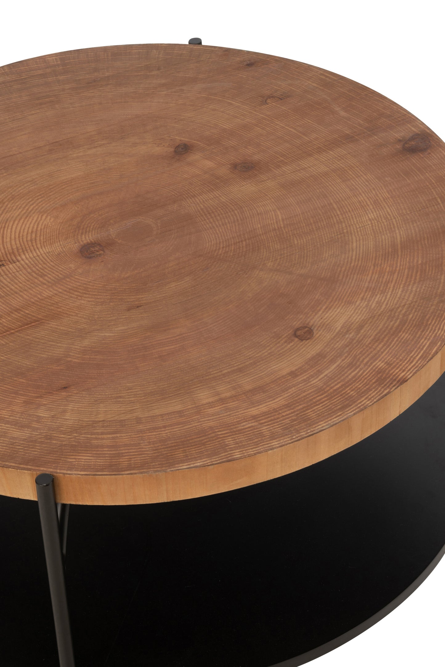 Koffietafel Voni Mdf/IJzer Zwart/Natuurlijk