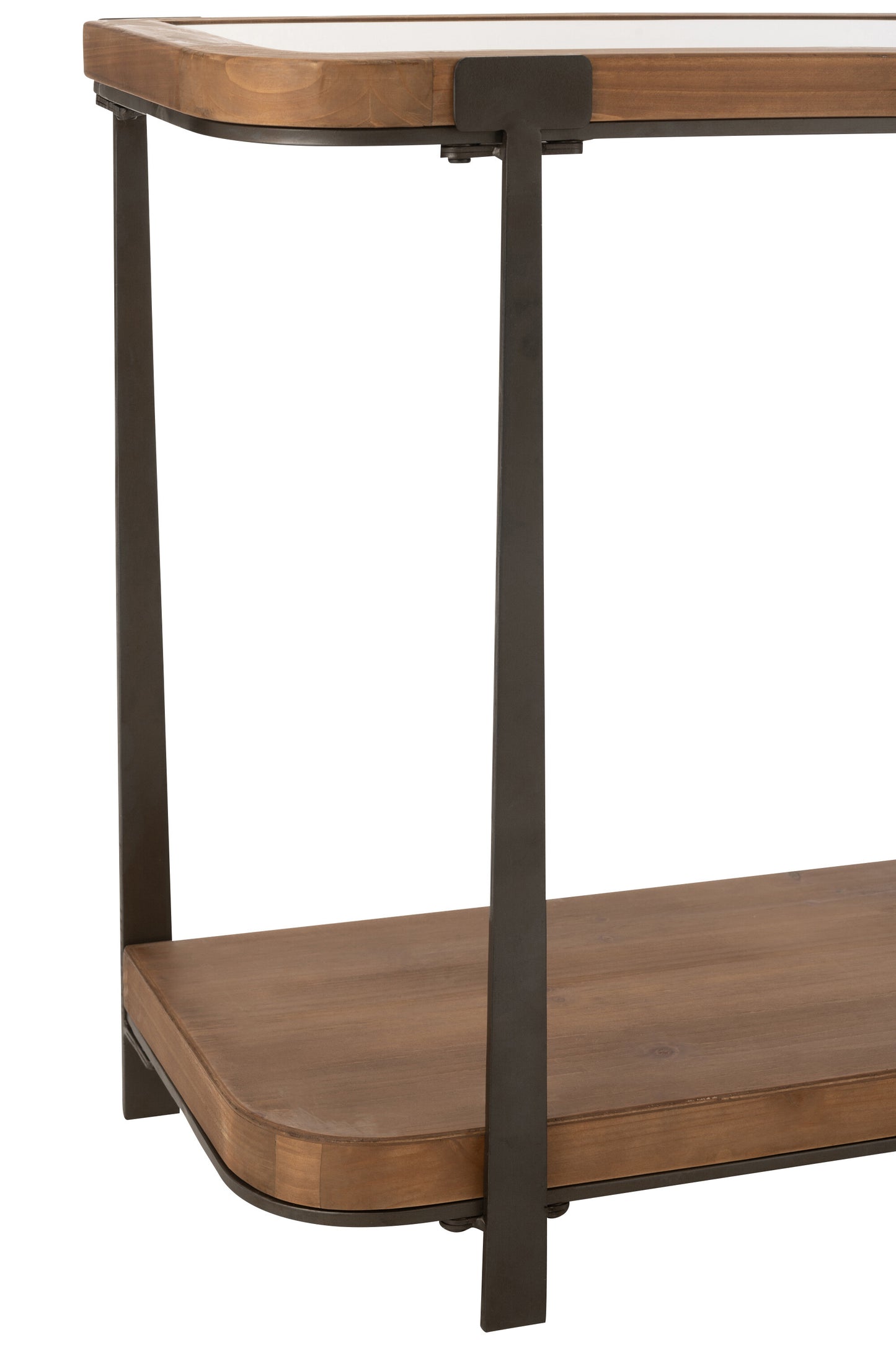 Console Tremi Sparrenhout/Glas Natuurlijk/Zwart