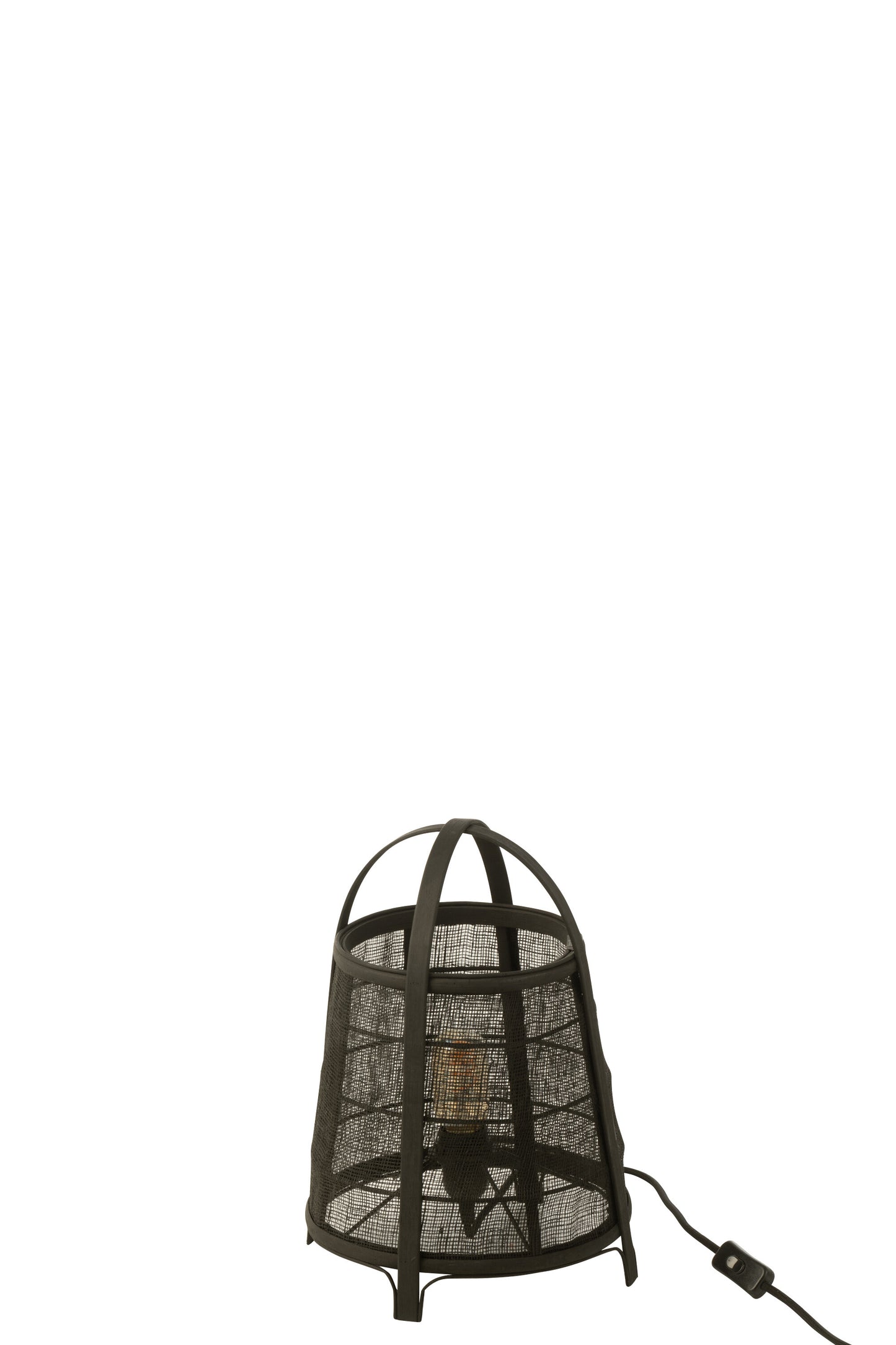 Lamp Rya Katoen/Bamboe Zwart Klein