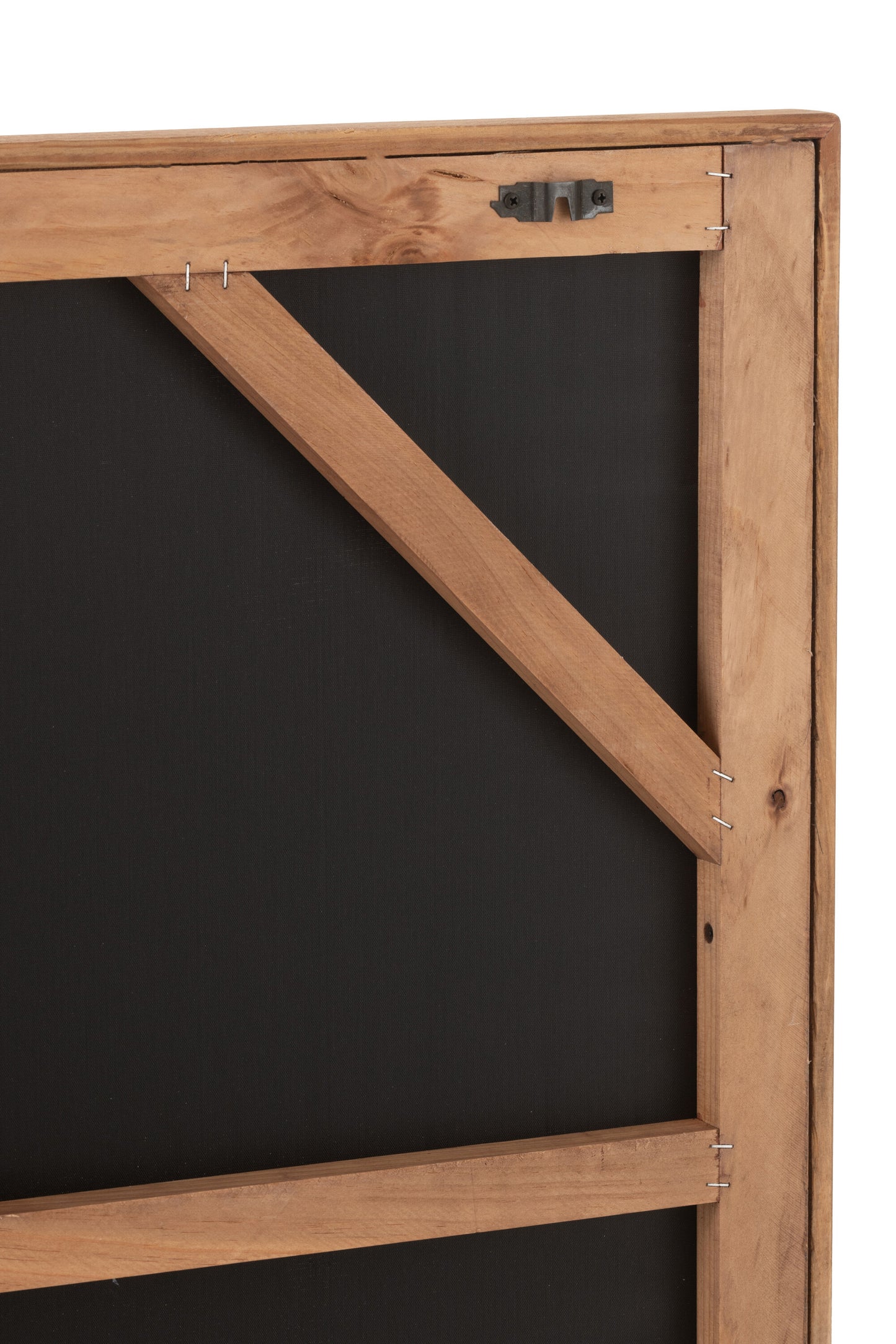 Wanddecoratie Josh grenenhout/canvas wit