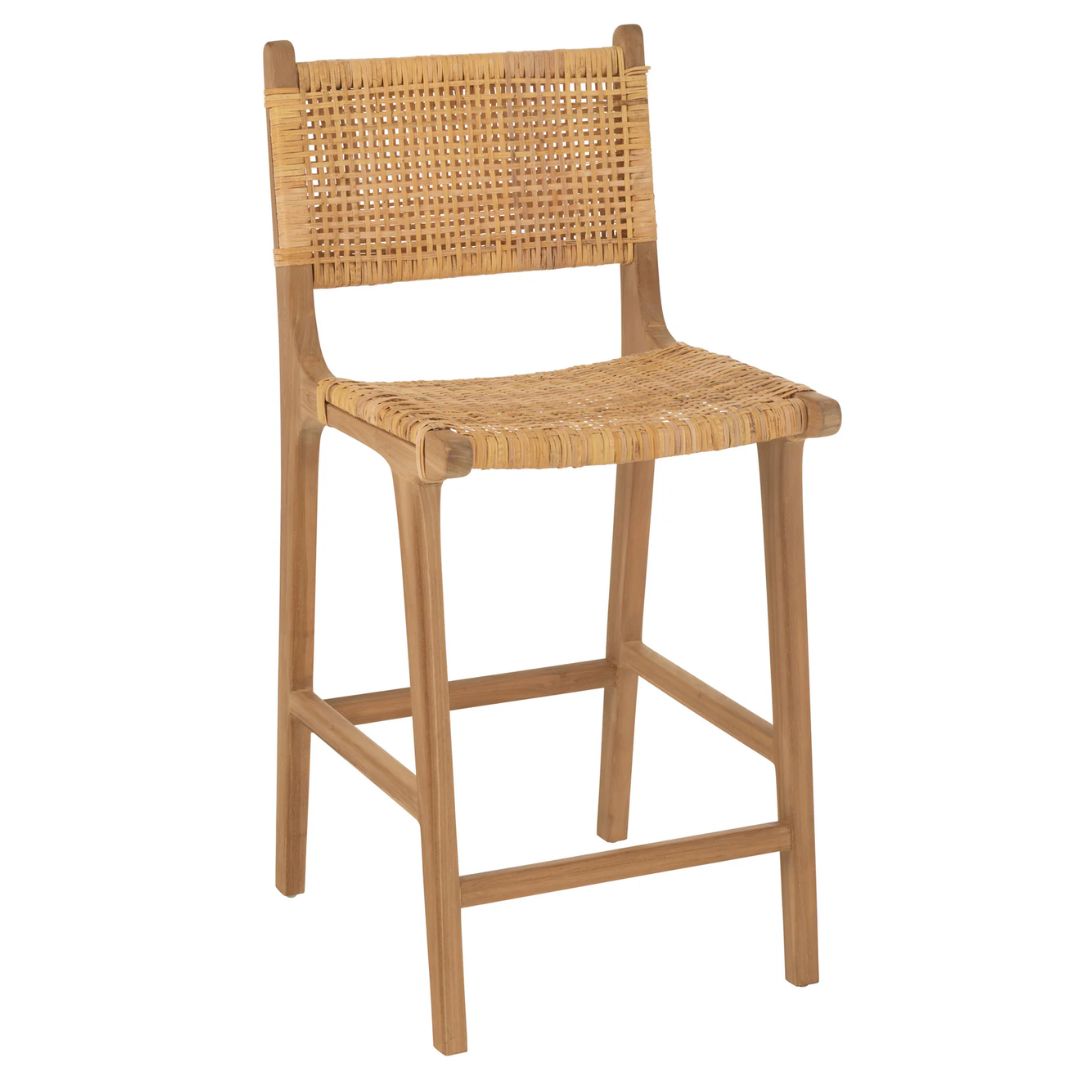 Barkruk Mona Rotan/Teak Natuurlijk