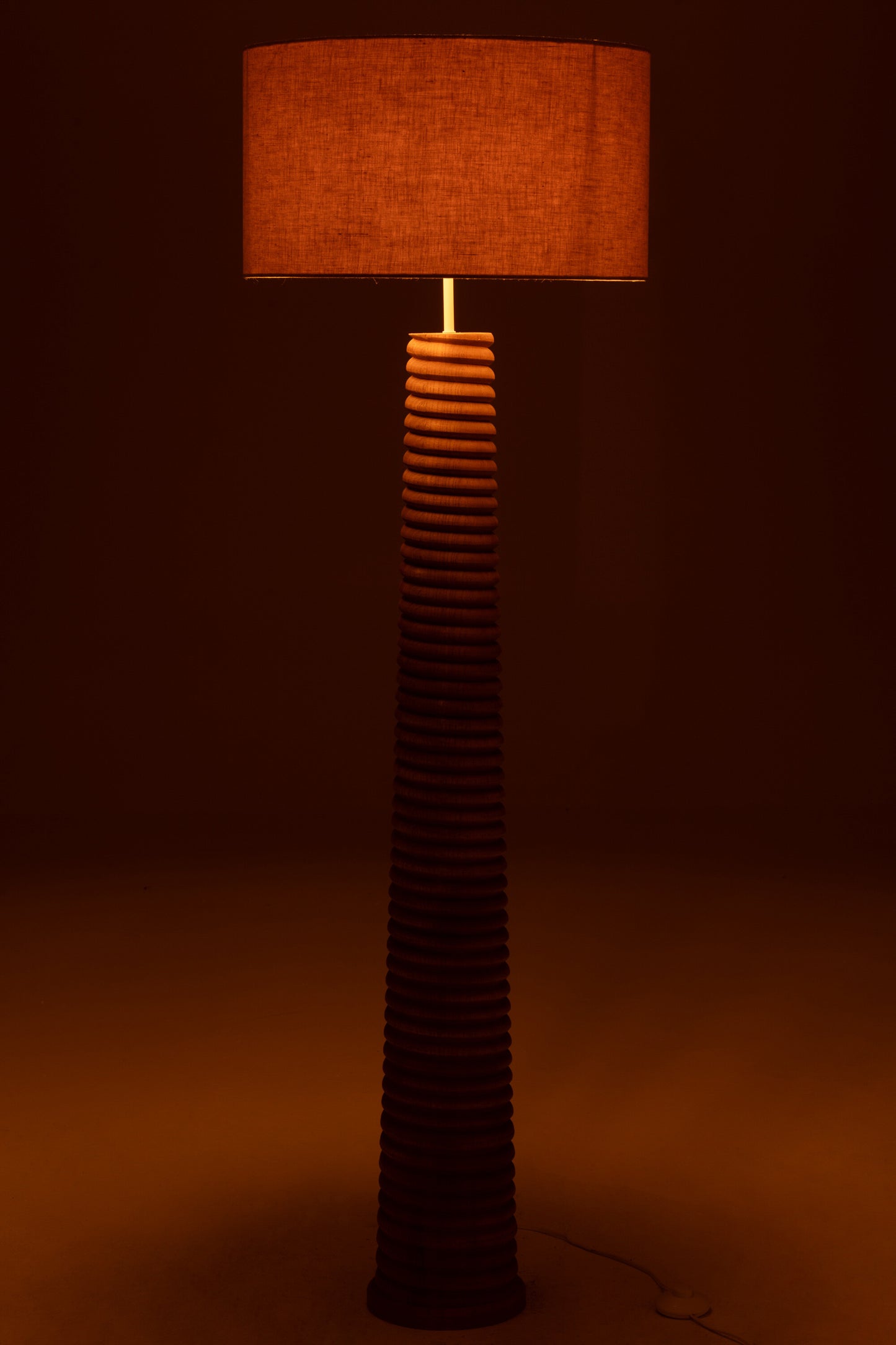 Vloerlamp Schroefdraad Hout Naturel/Grijs