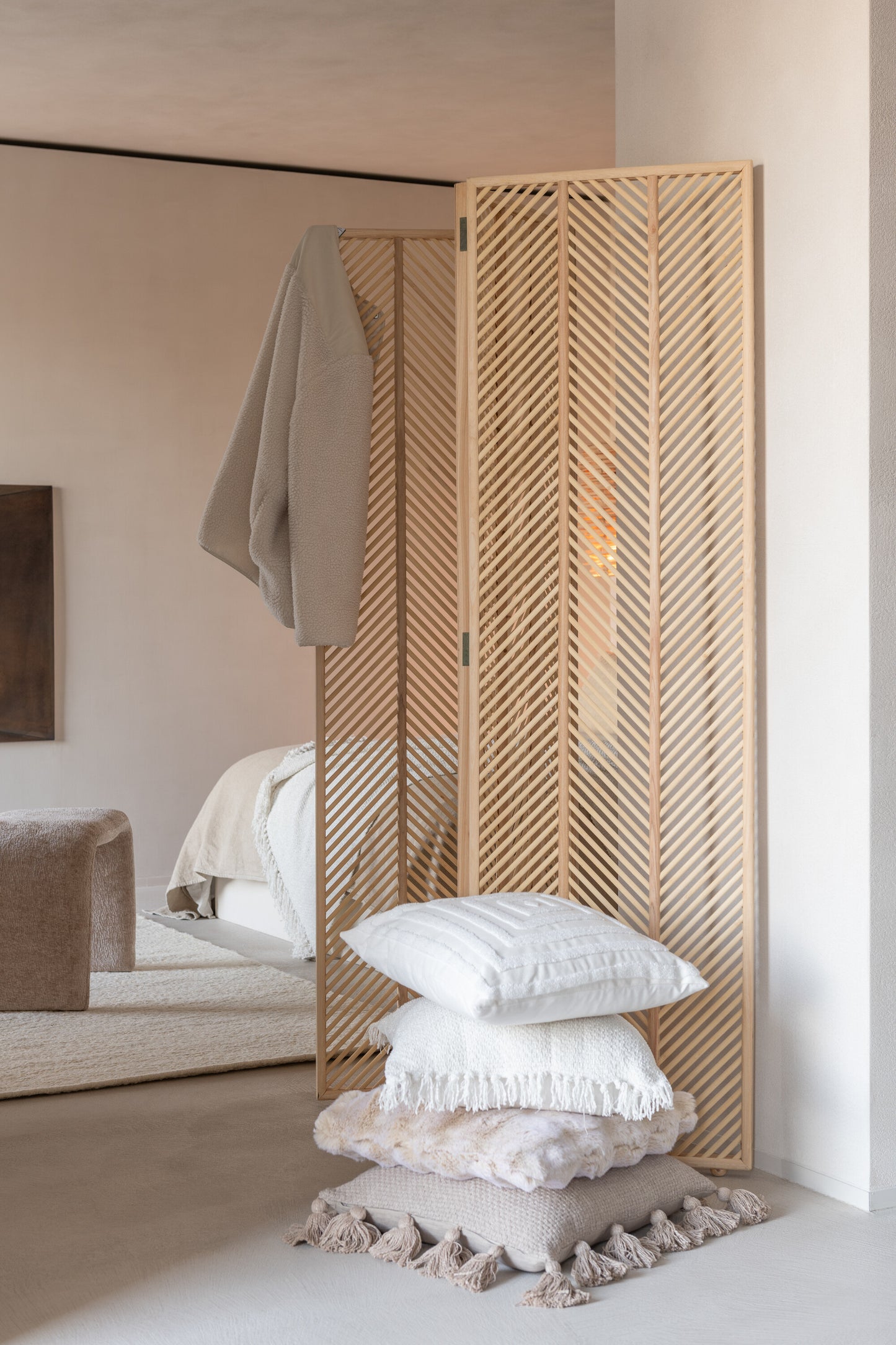 Kruk N Vorm Textiel Beige