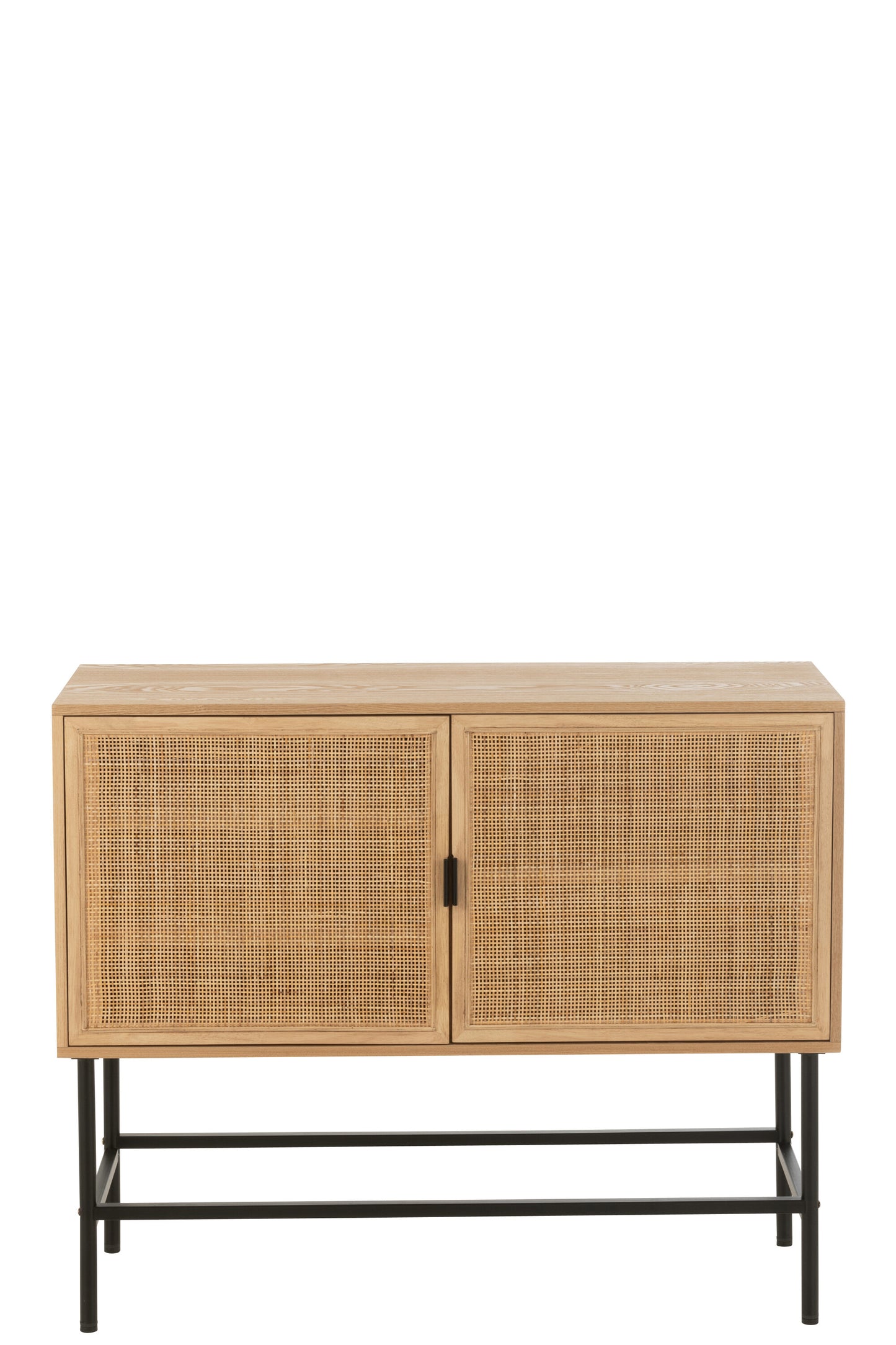 Kast Vierkant MDF/Metaal Natuurlijk/Zwart Klein