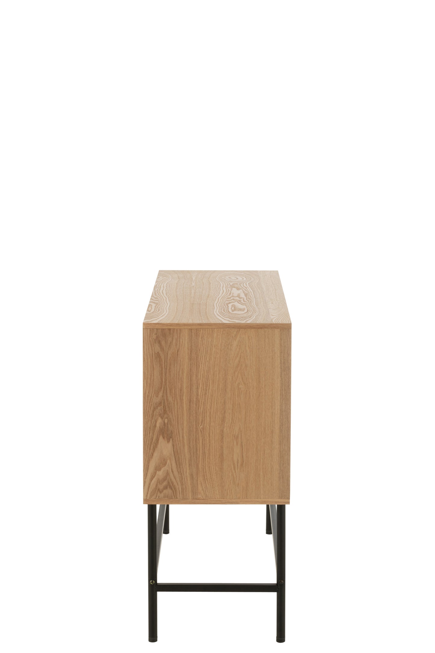 Kast Vierkant MDF/Metaal Natuurlijk/Zwart Klein
