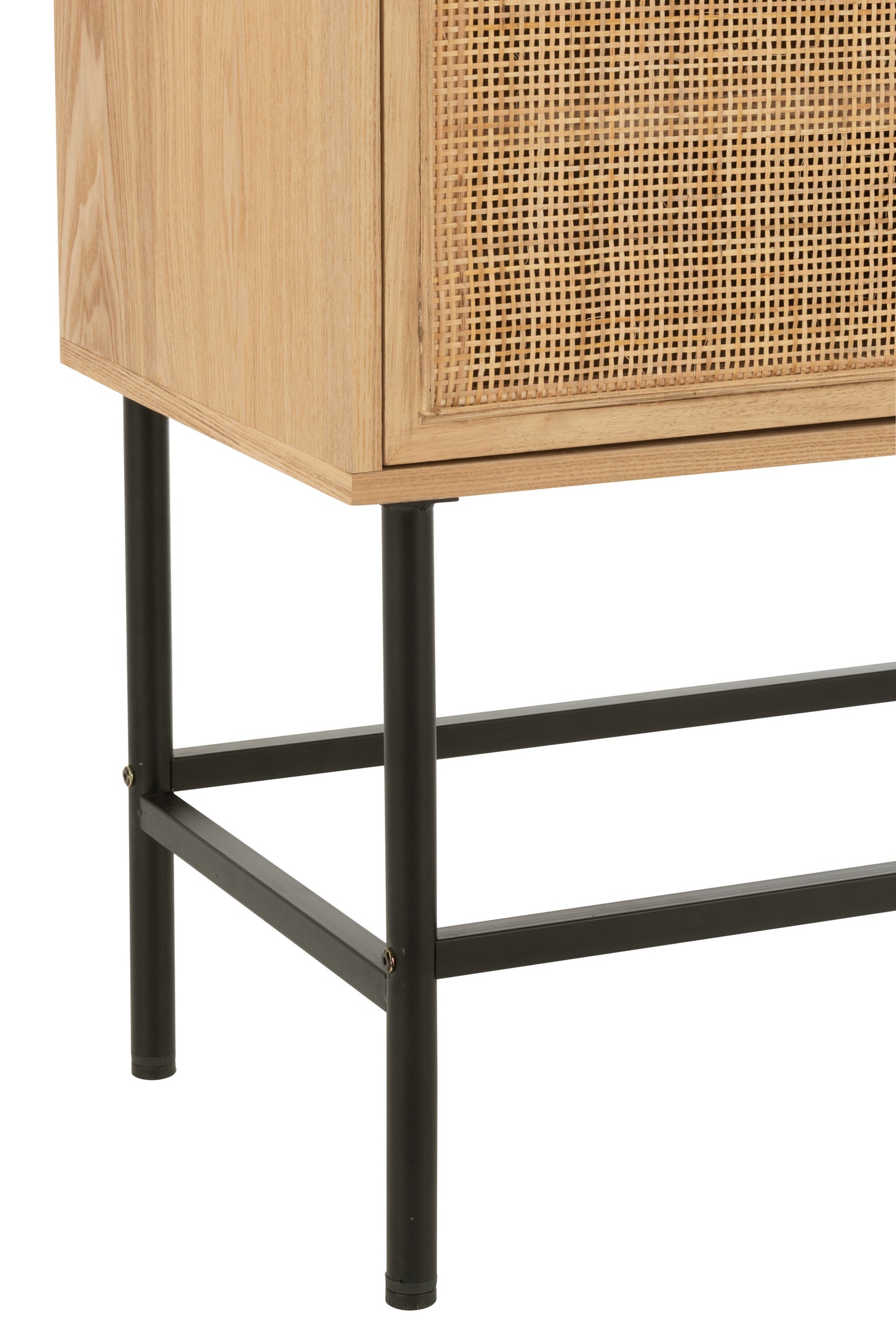 Kast Vierkant MDF/Metaal Natuurlijk/Zwart Klein
