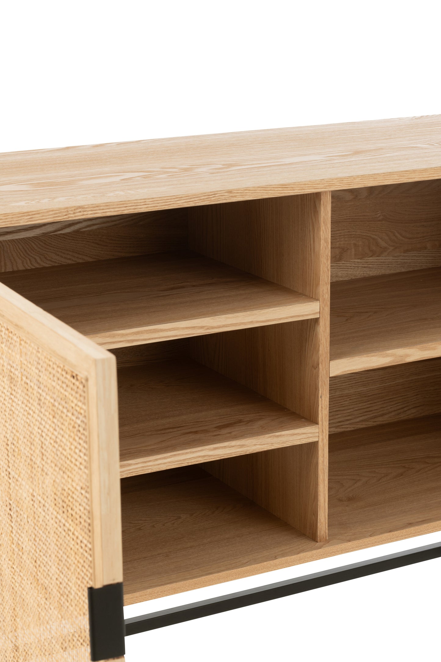 Kast Vierkant MDF/Metaal Natuurlijk/Zwart Klein