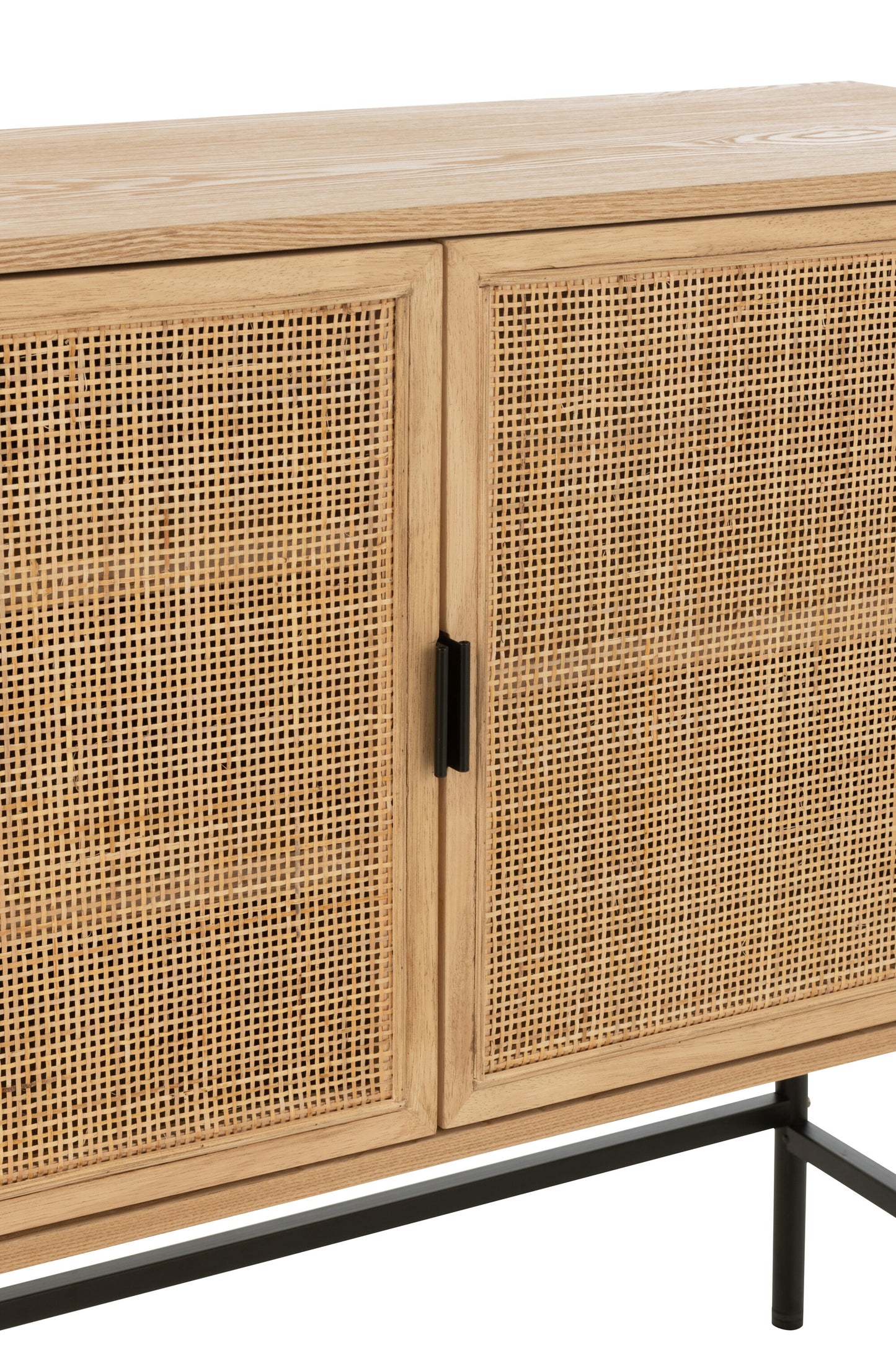Kast Vierkant MDF/Metaal Natuurlijk/Zwart Klein