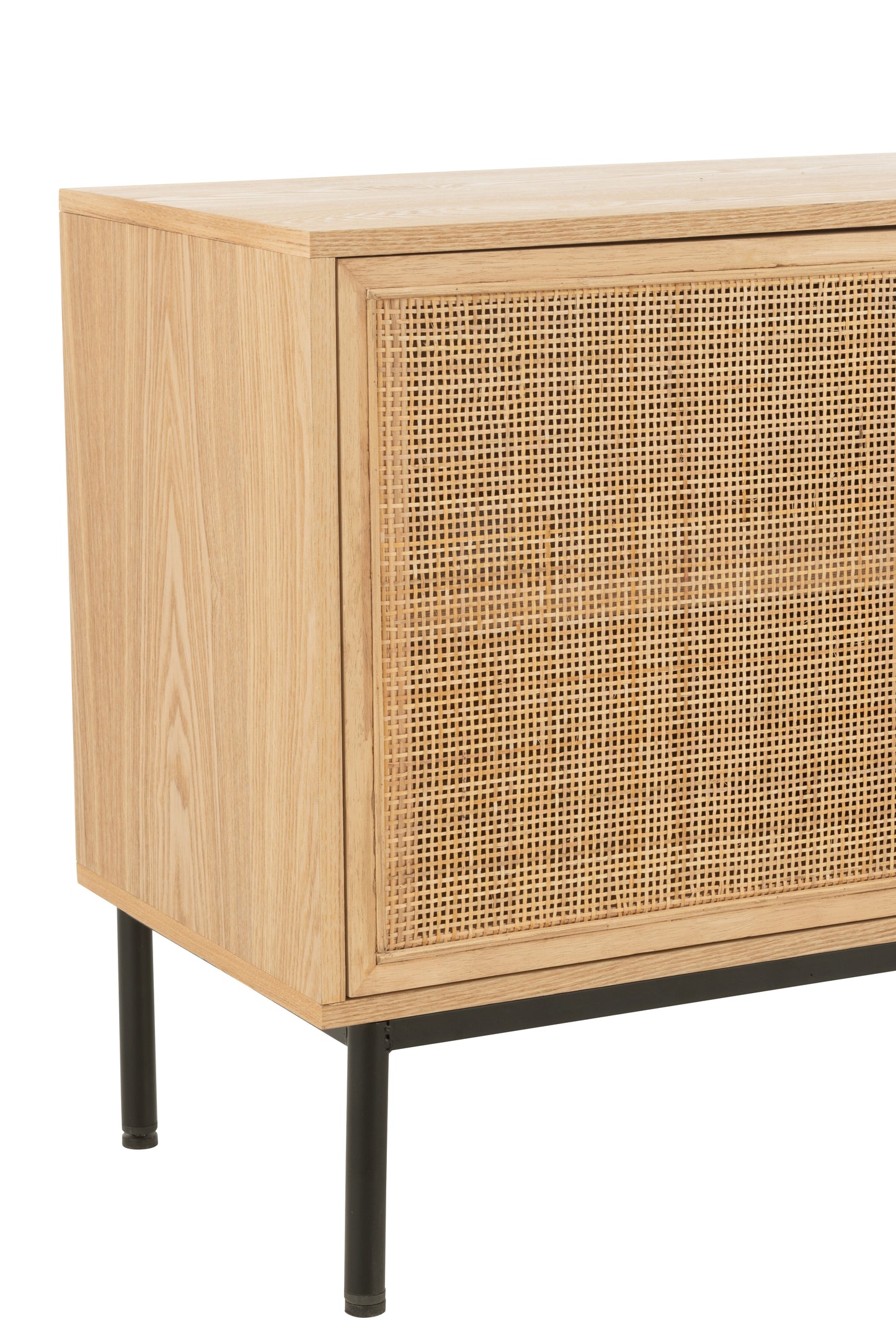 Kast Vierkant MDF/Metaal Natuurlijk/Zwart Groot