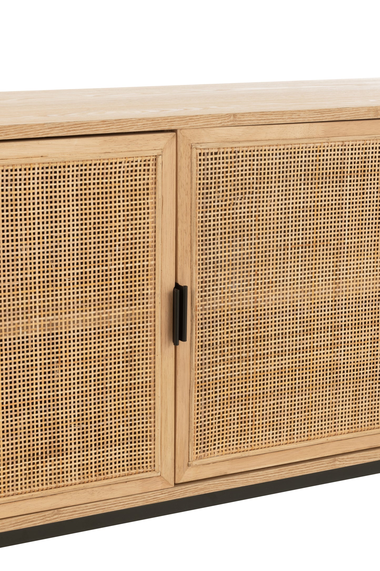 Kast Vierkant MDF/Metaal Natuurlijk/Zwart Groot