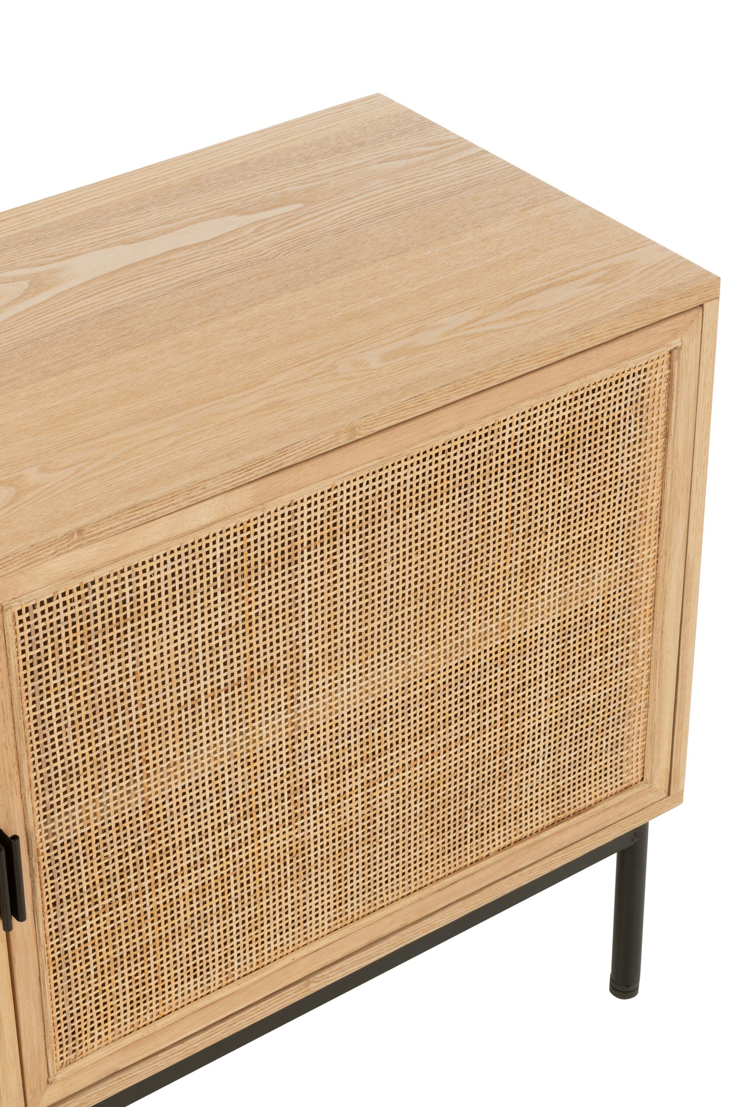 Kast Vierkant MDF/Metaal Natuurlijk/Zwart Groot