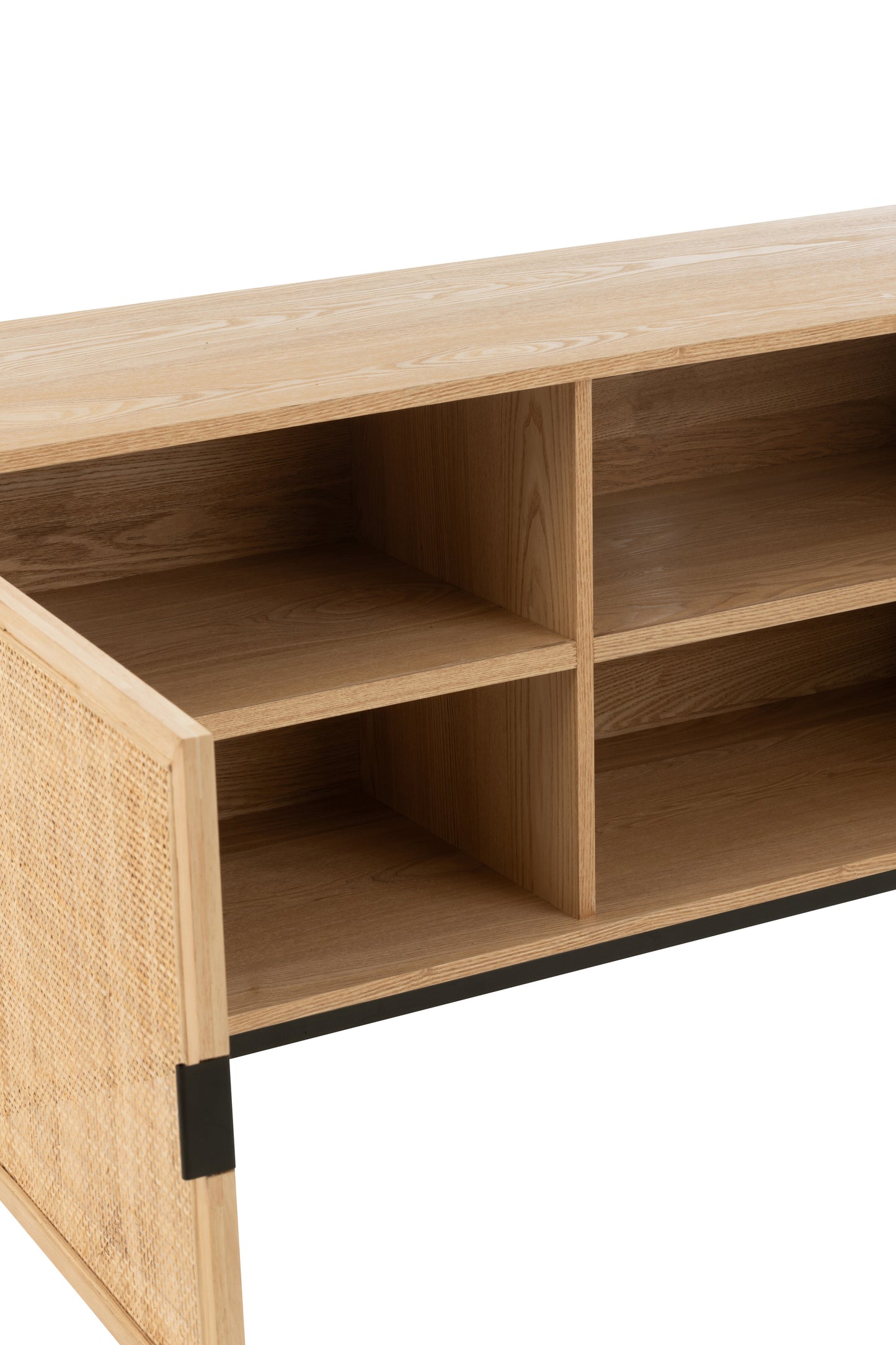 Kast Vierkant MDF/Metaal Natuurlijk/Zwart Groot