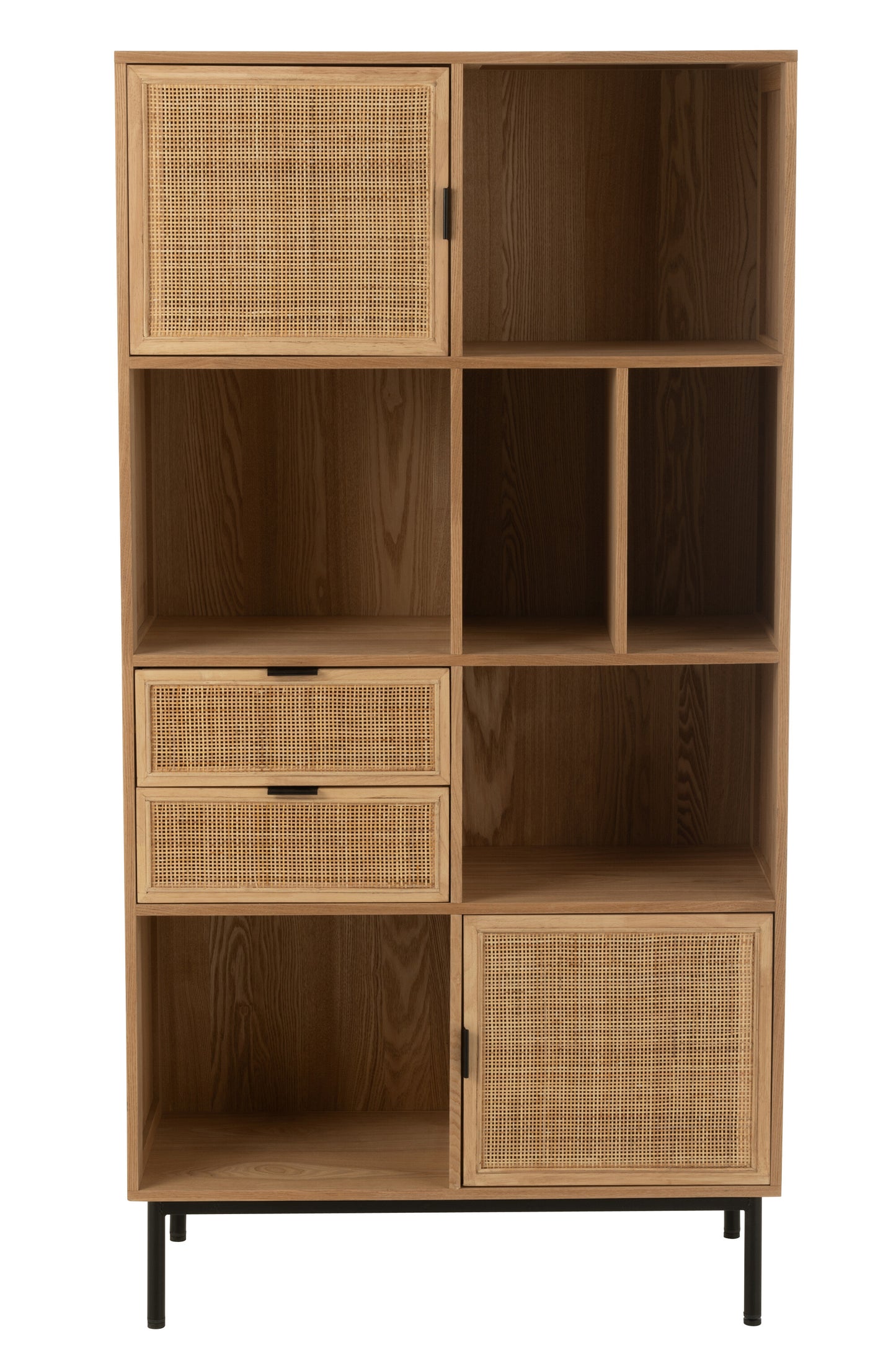 Kast MDF/Metaal Natuurlijk/Zwart