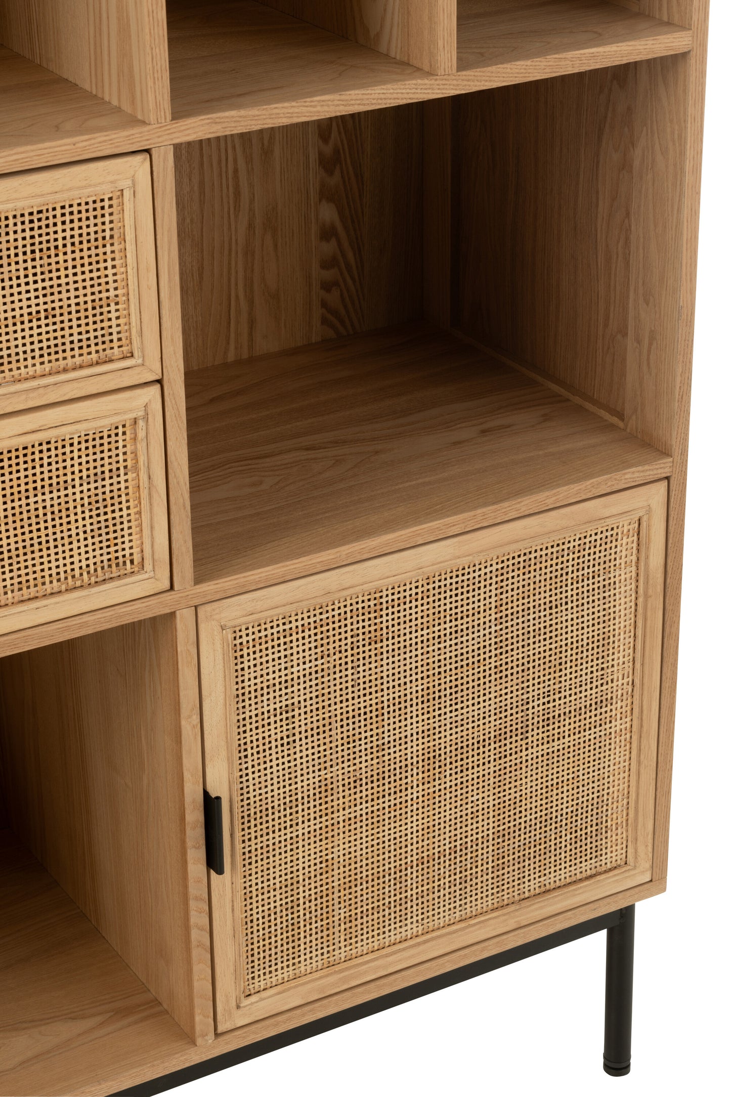 Kast MDF/Metaal Natuurlijk/Zwart