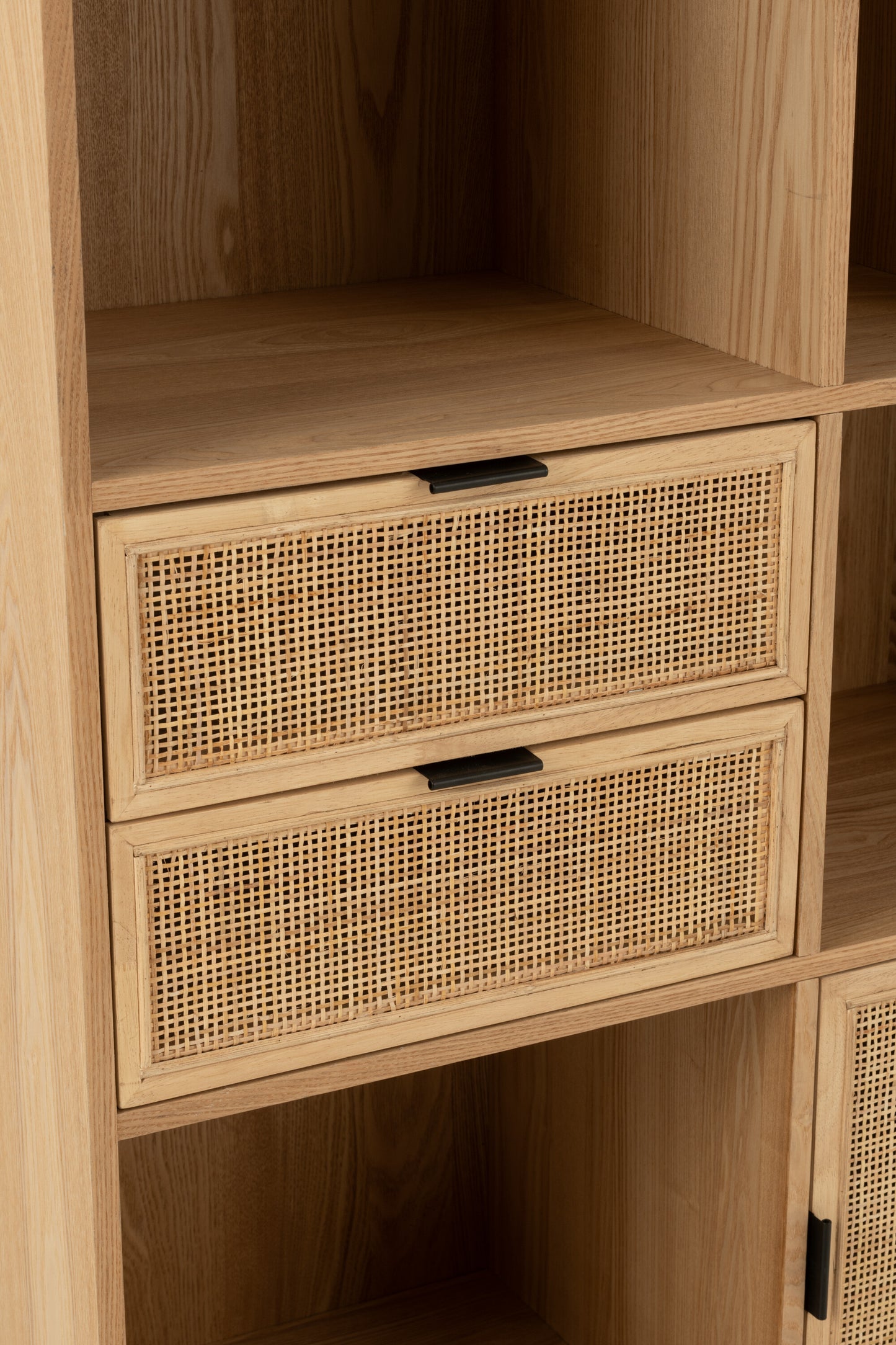 Kast MDF/Metaal Natuurlijk/Zwart