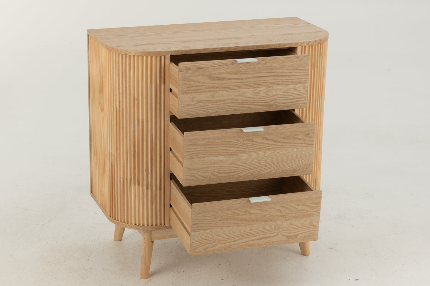 Kast Afgerond MDF/Dennenhout Natuurlijk Groot