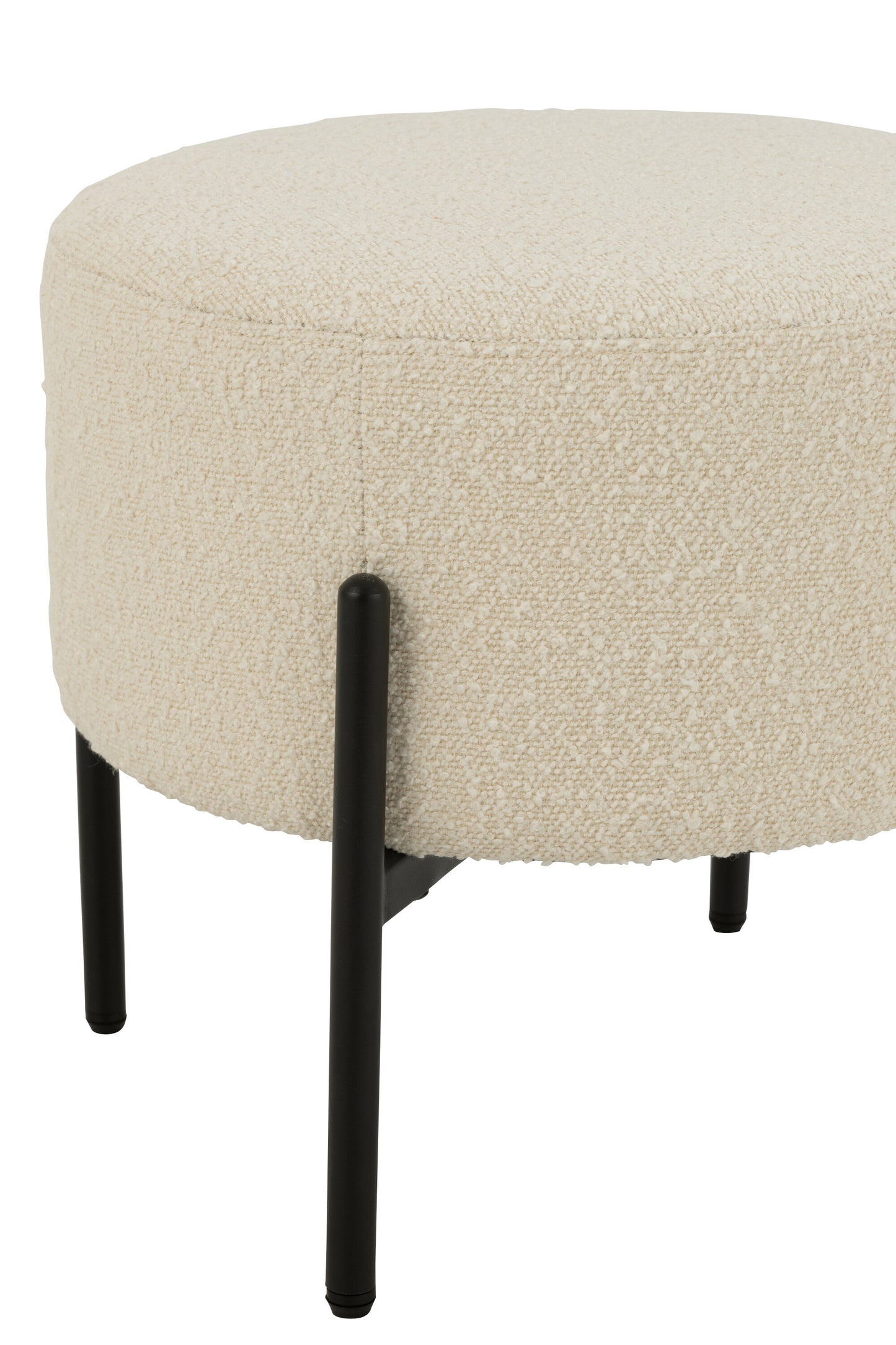 Kruk Boucle Triplex/Polyester Wit/Zwart