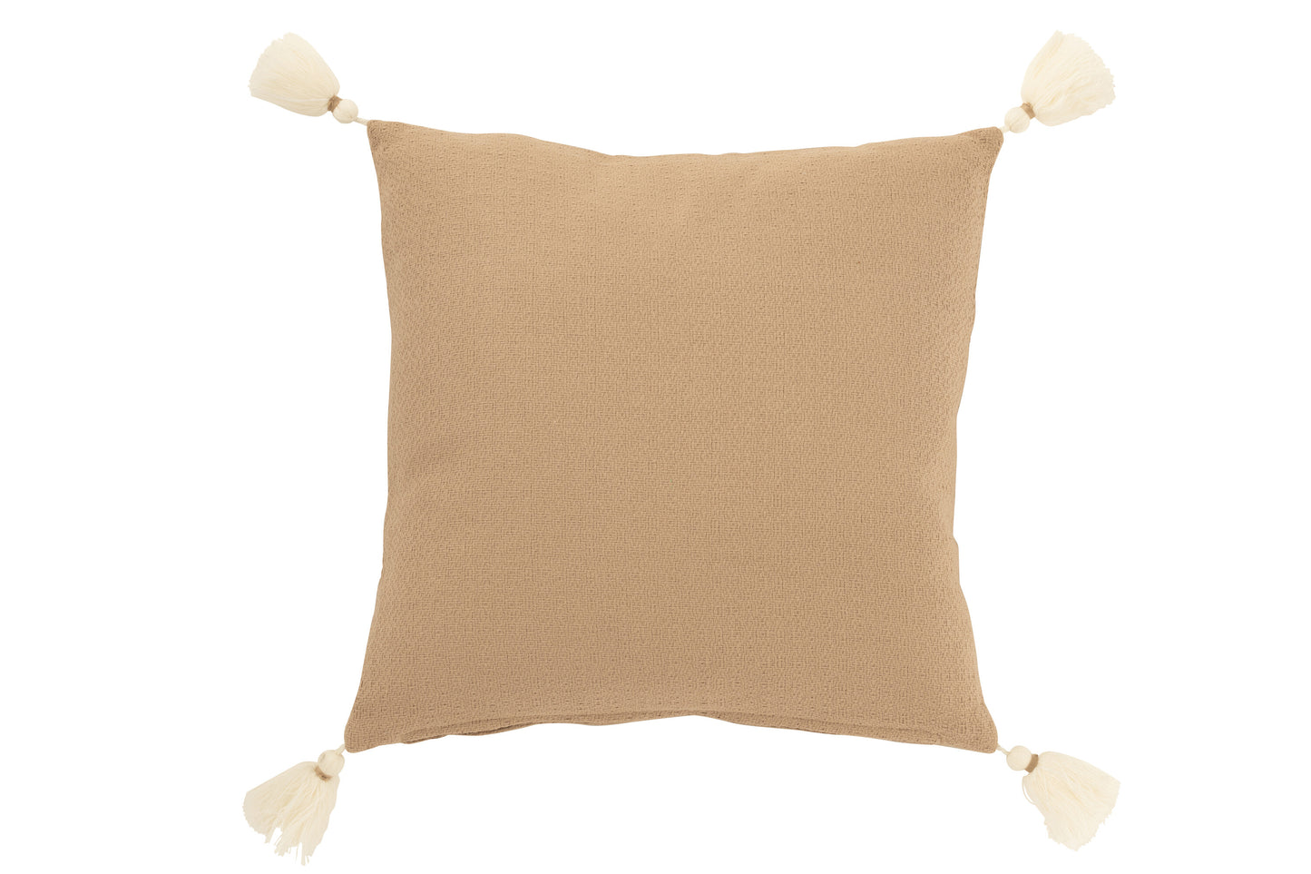 Kussen Zeester+Kwastjes Katoen Beige/Crème