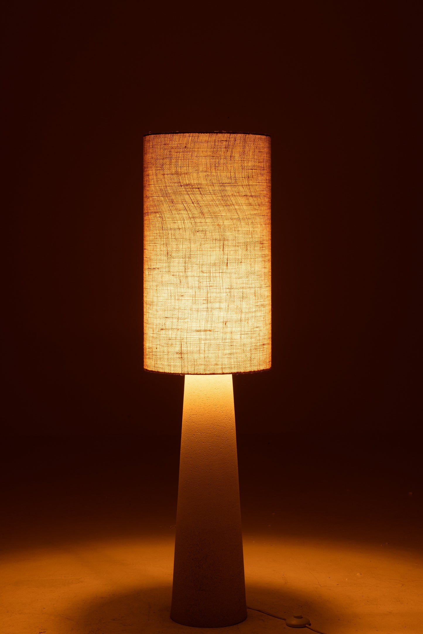 Vloerlamp Ava van glasvezel/Jute Naturel Klein