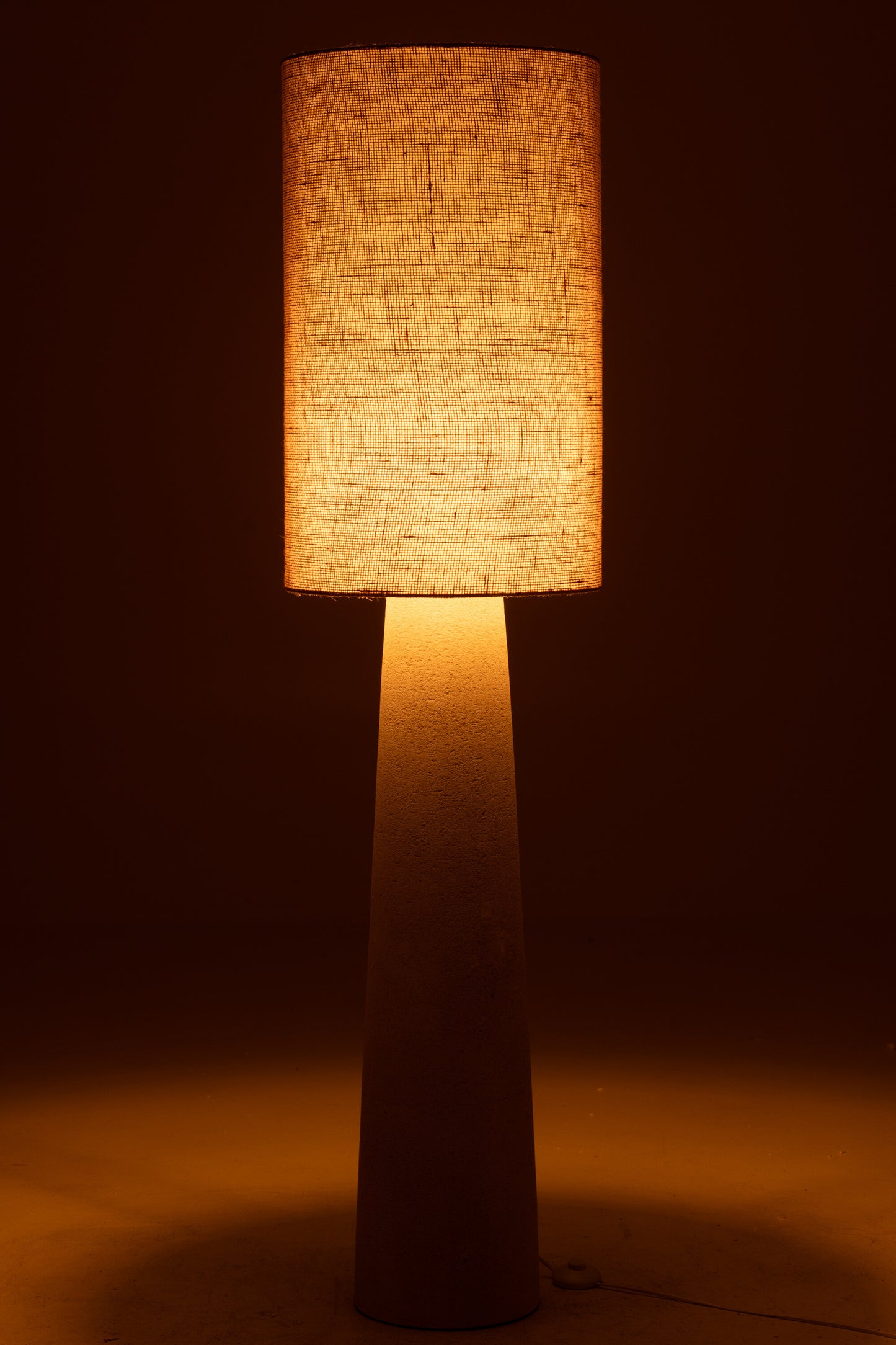 Vloerlamp Ava van glasvezel/Jute Naturel Groot