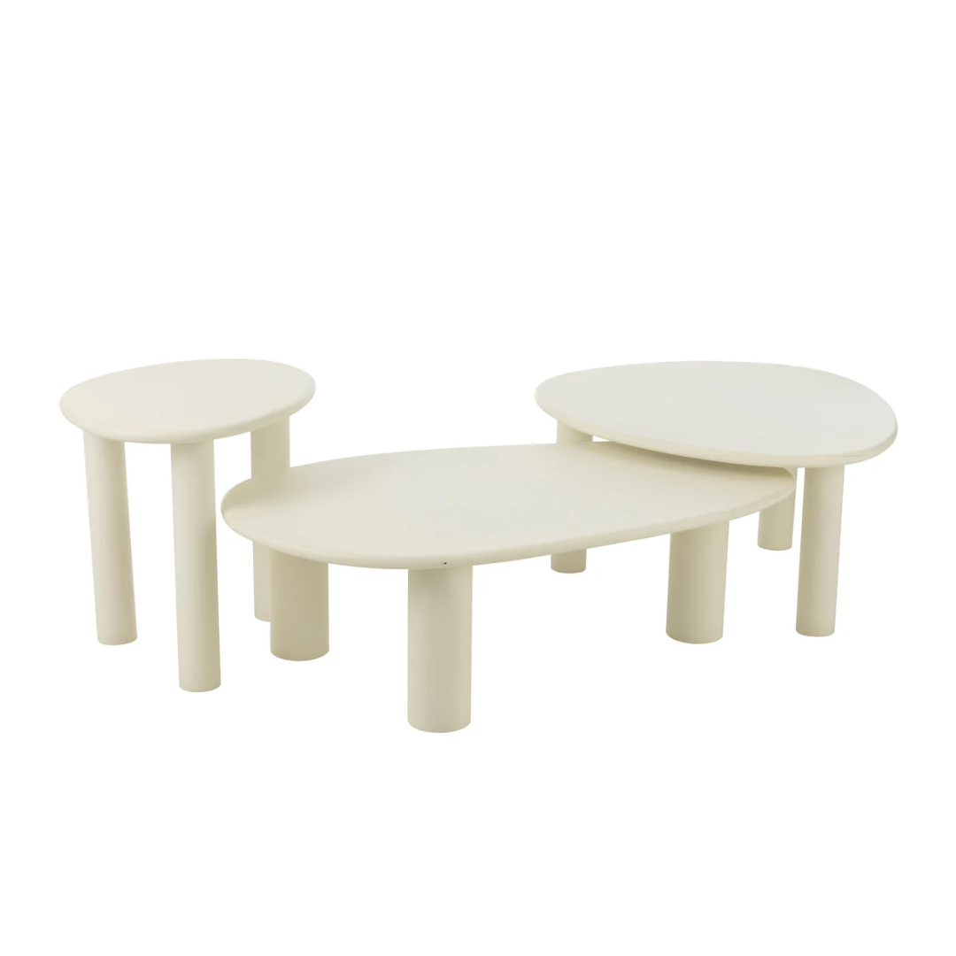 Bijzettafel Bali Mdf/Pvc Wit Groot