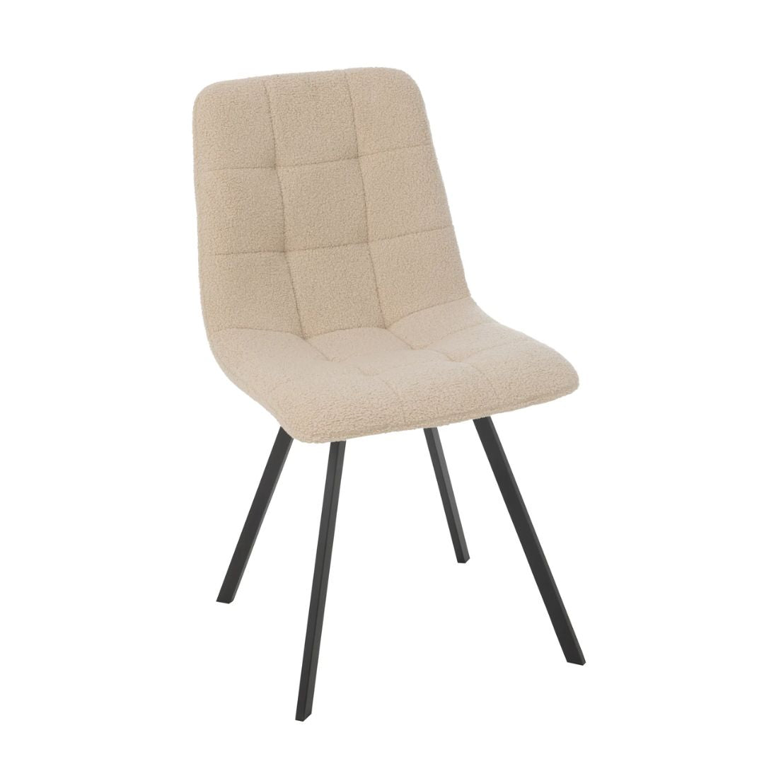 Eetkamerstoel Clark Metaal/Polyester Wit
