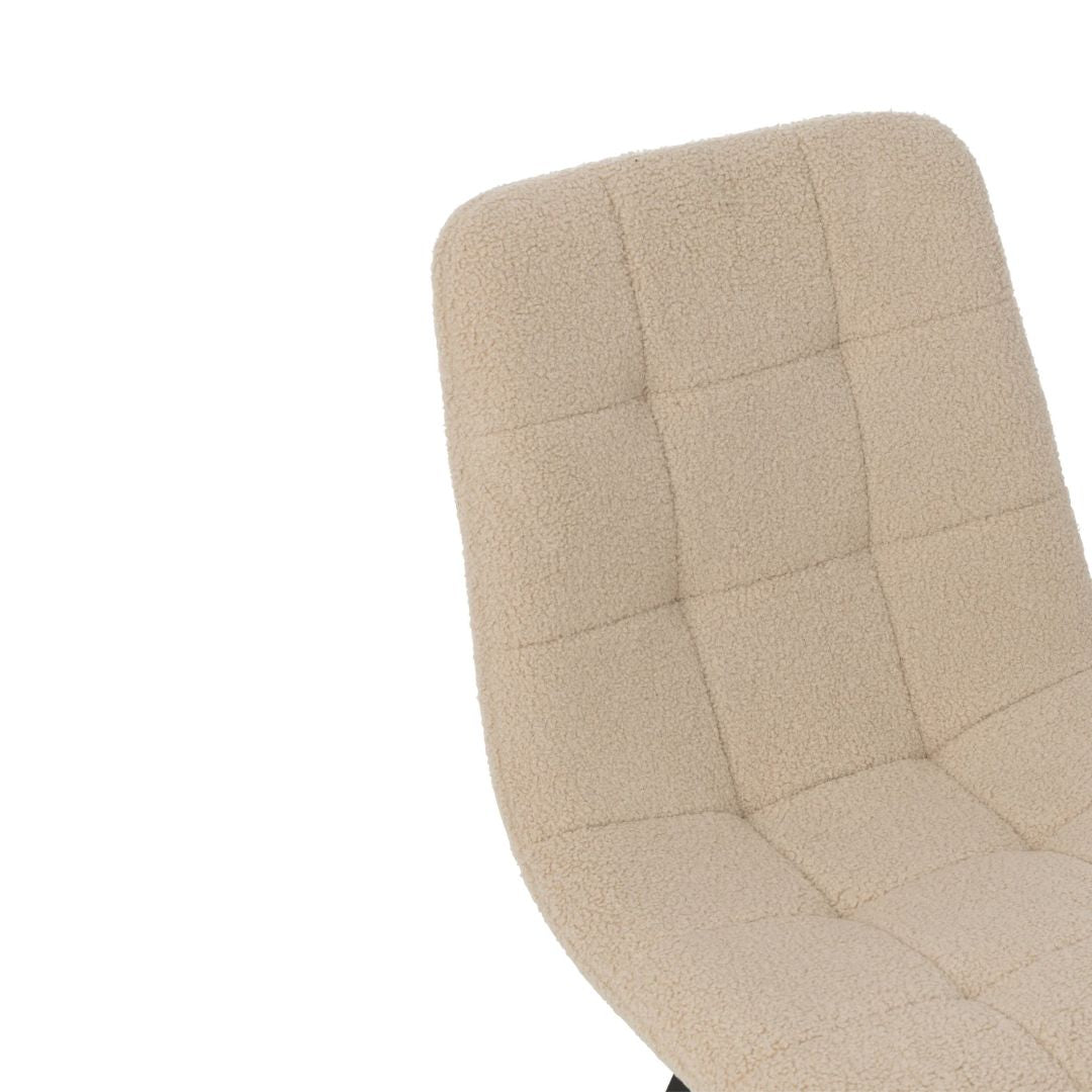 Eetkamerstoel Clark Metaal/Polyester Wit