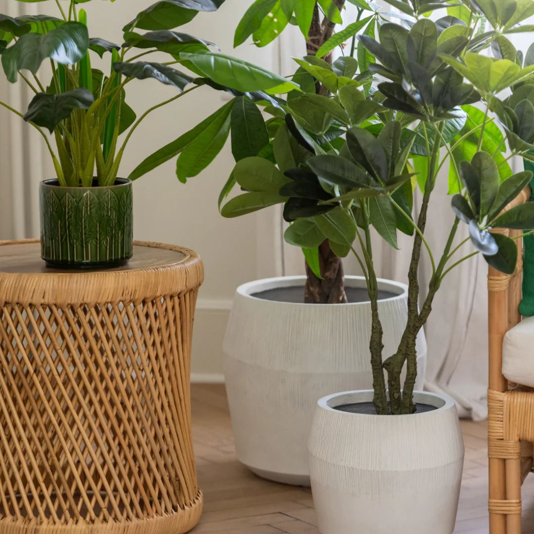 Bijzettafel Cilindrisch Rotan Natuurlijk