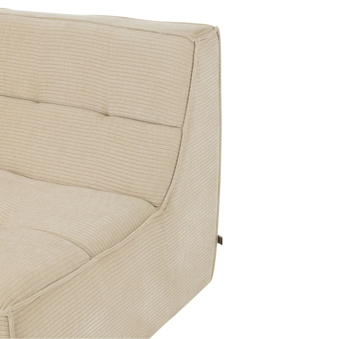 Zetel populierenhout/schuim beige