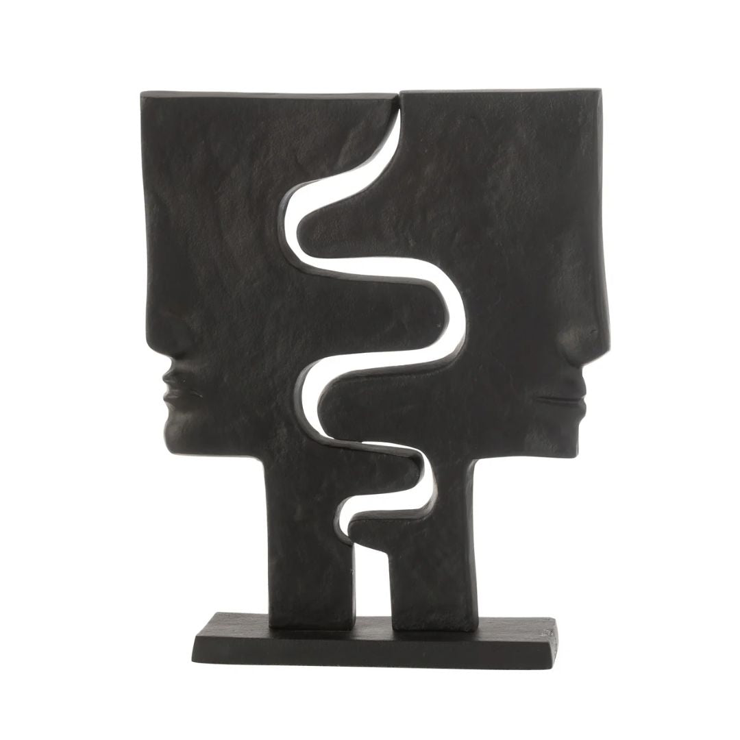 Figuur Gezichten Op Voet Aluminium