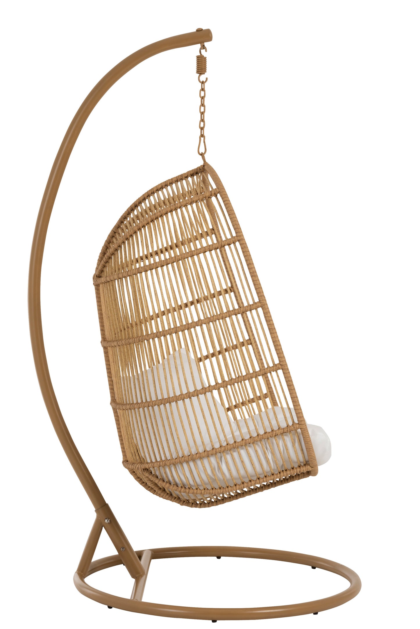 Hangstoel Ovaal Staal Natuurlijk