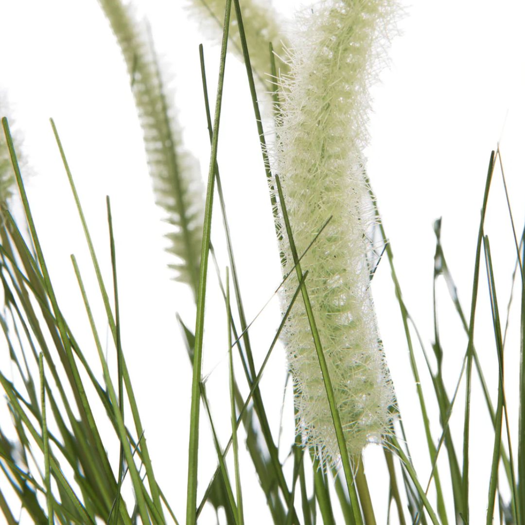 Grassen+Staarten In Pot Metaal Groen Plastic Groen Groot
