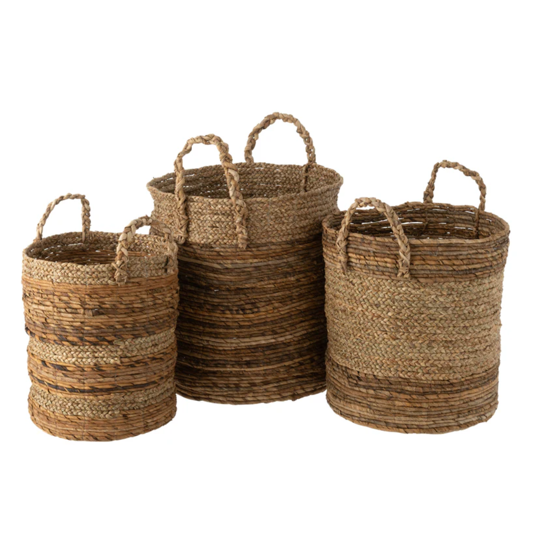 Set van 3 manden Lucie Raffia Natuurlijk