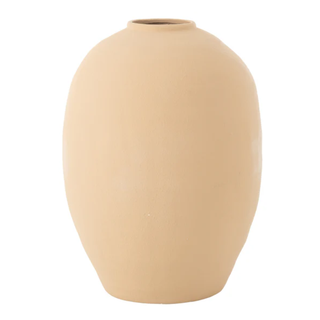 Vaas Cassia Ovaal Klei Beige