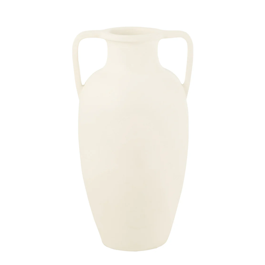 Vaas 2 Armen Terracotta Wit Groot