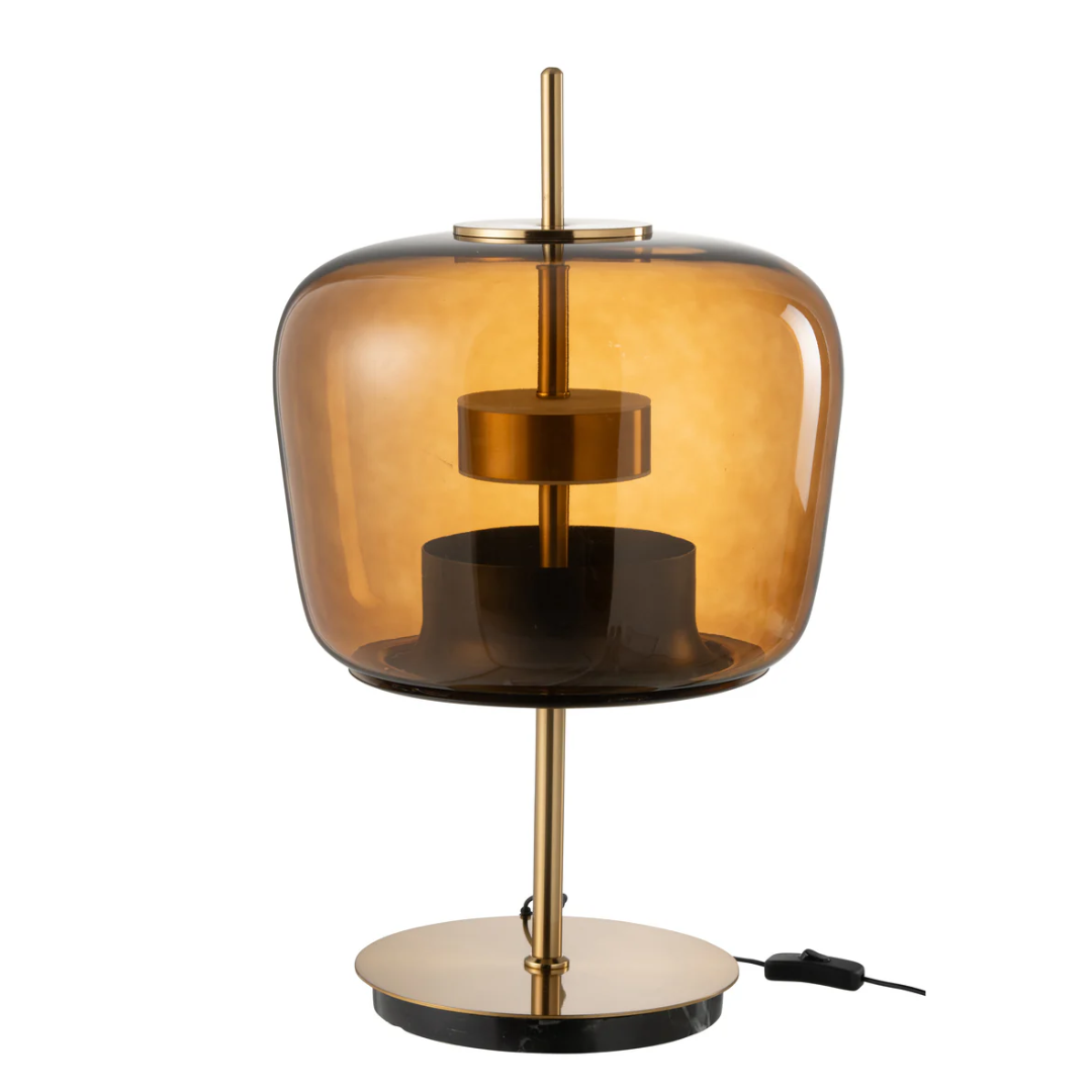 Tafellamp LED Glas Bruin