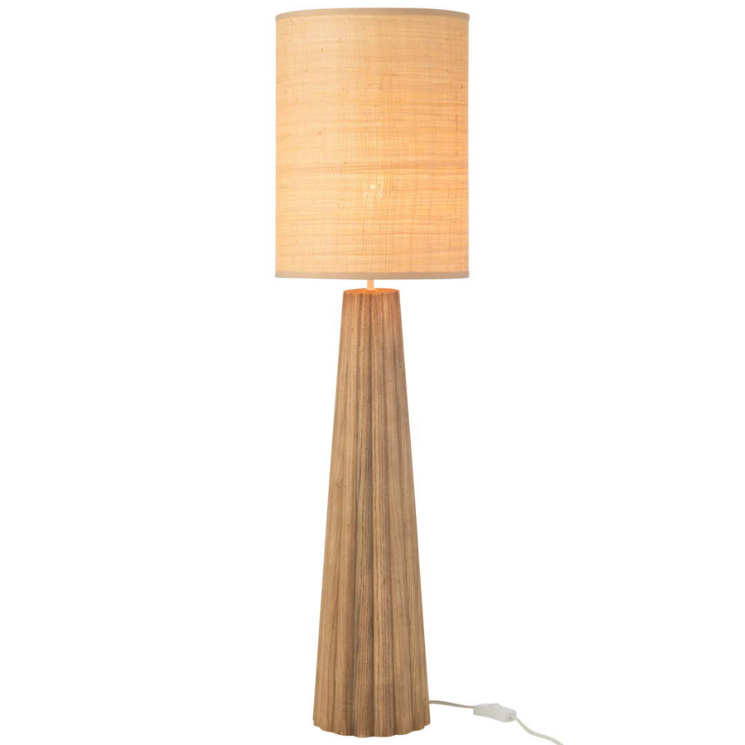 Tafellamp Paraplu Ailanthus Hout Natuurlijk Groot