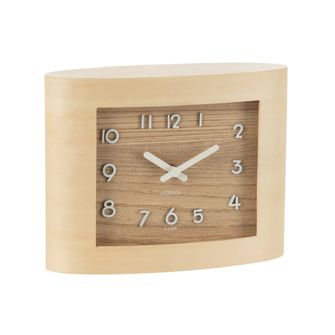 Tafelklok Rechthoekig Triplex/Mdf Naturel
