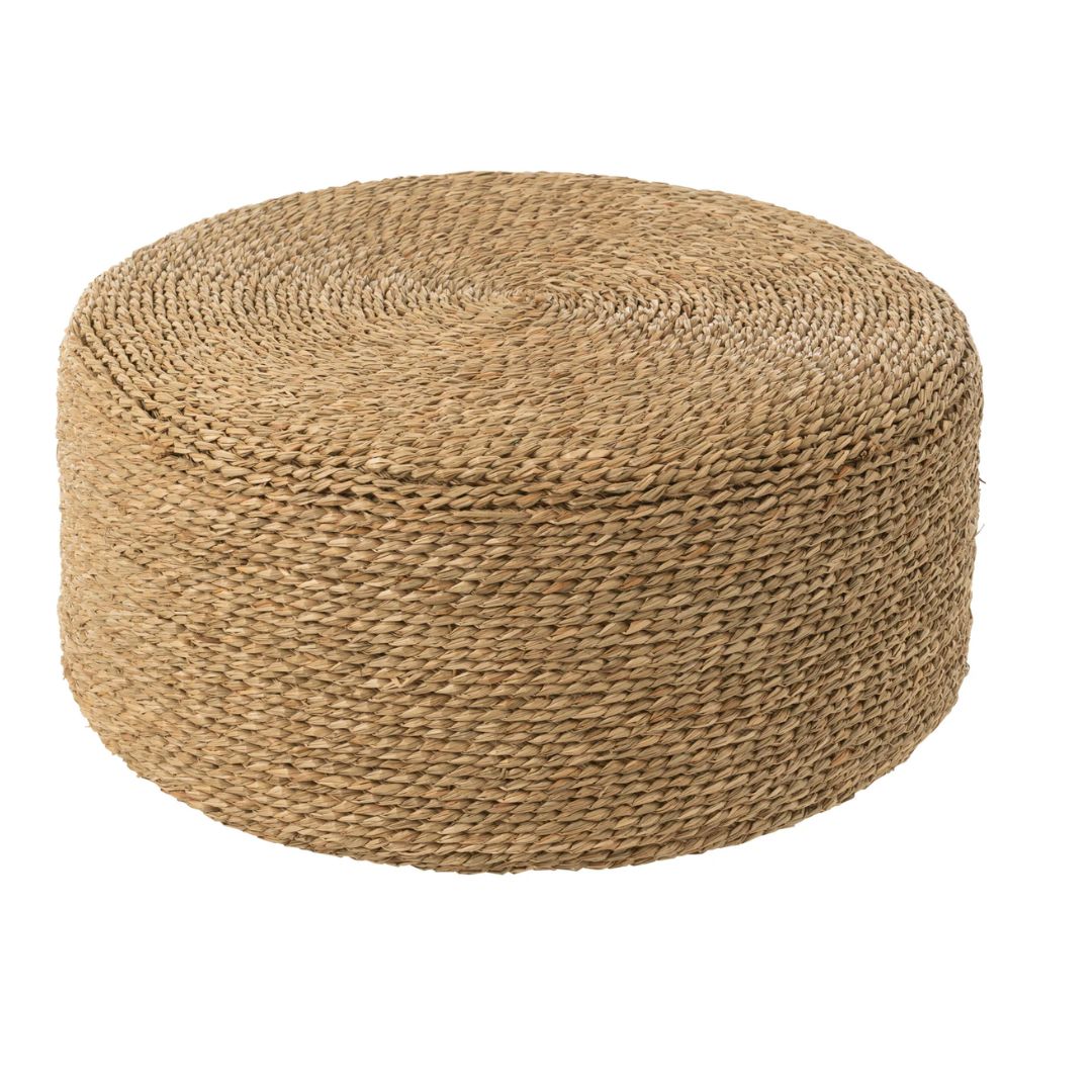 Pouf Ronde Zeegras Natuurlijk