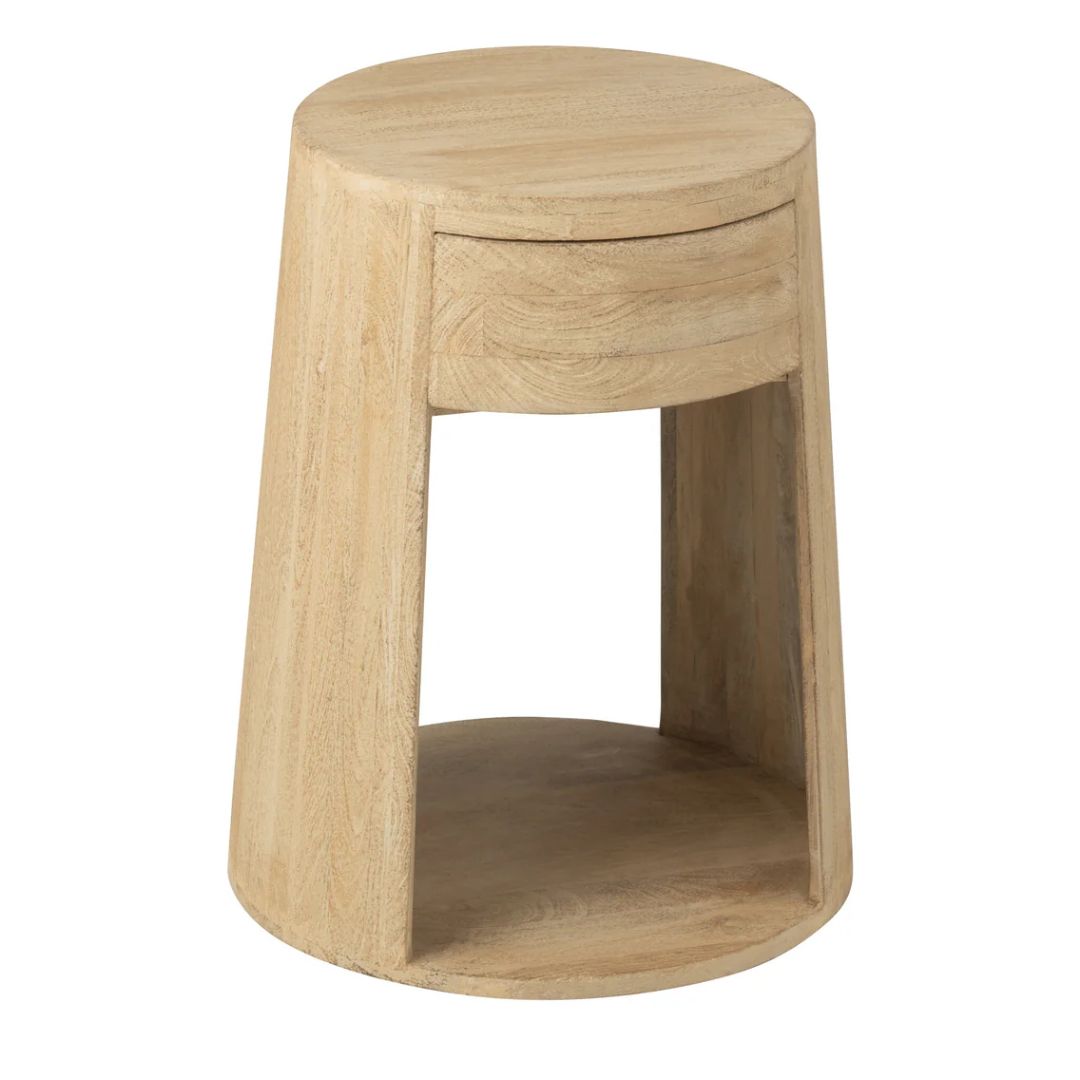 Salontafel getekend mangohout/MDF natuurlijk