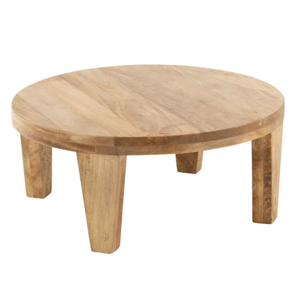 Salontafel rond mangohout natuurlijk