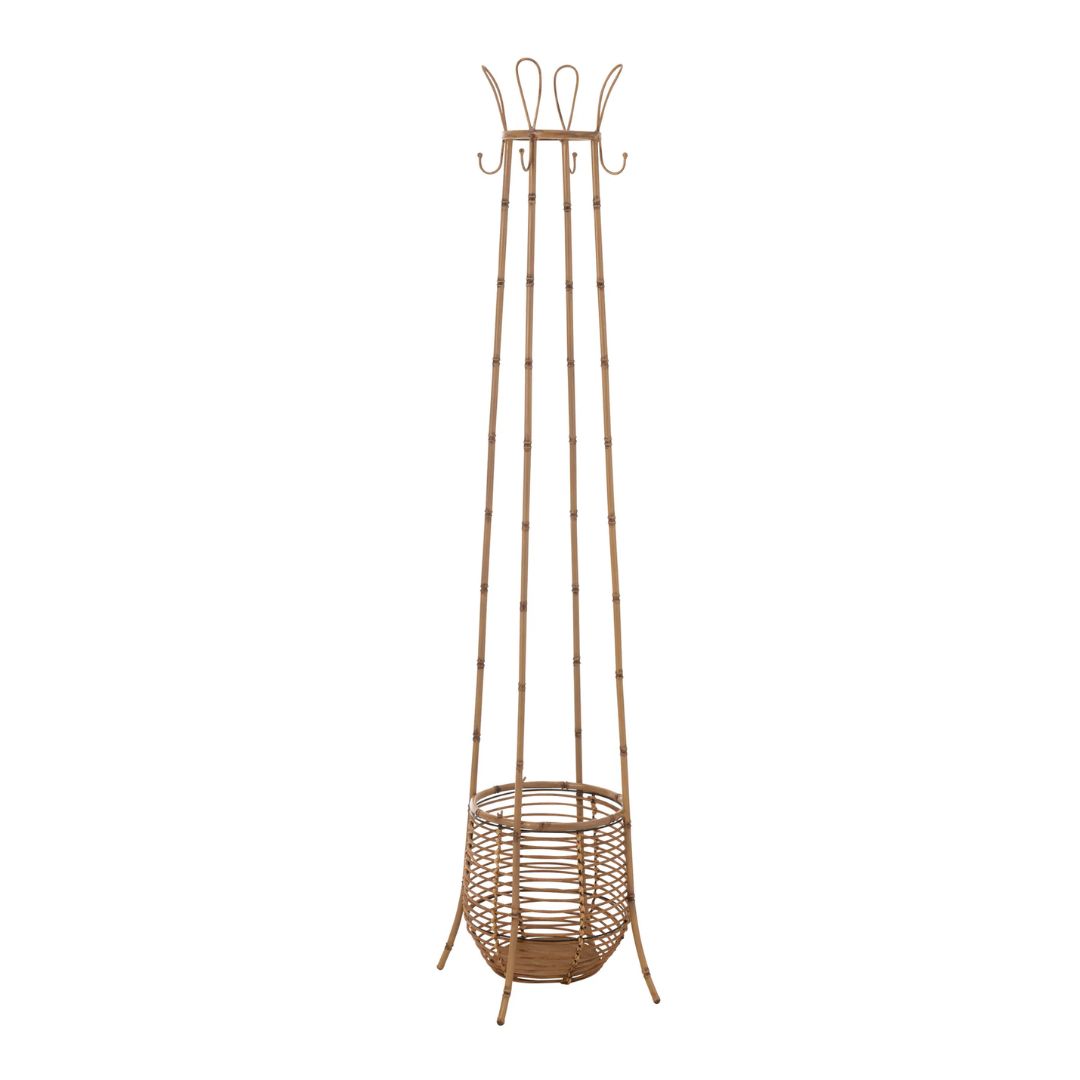 Kapstok Staand Met Mand Rotan/Metaal Naturel