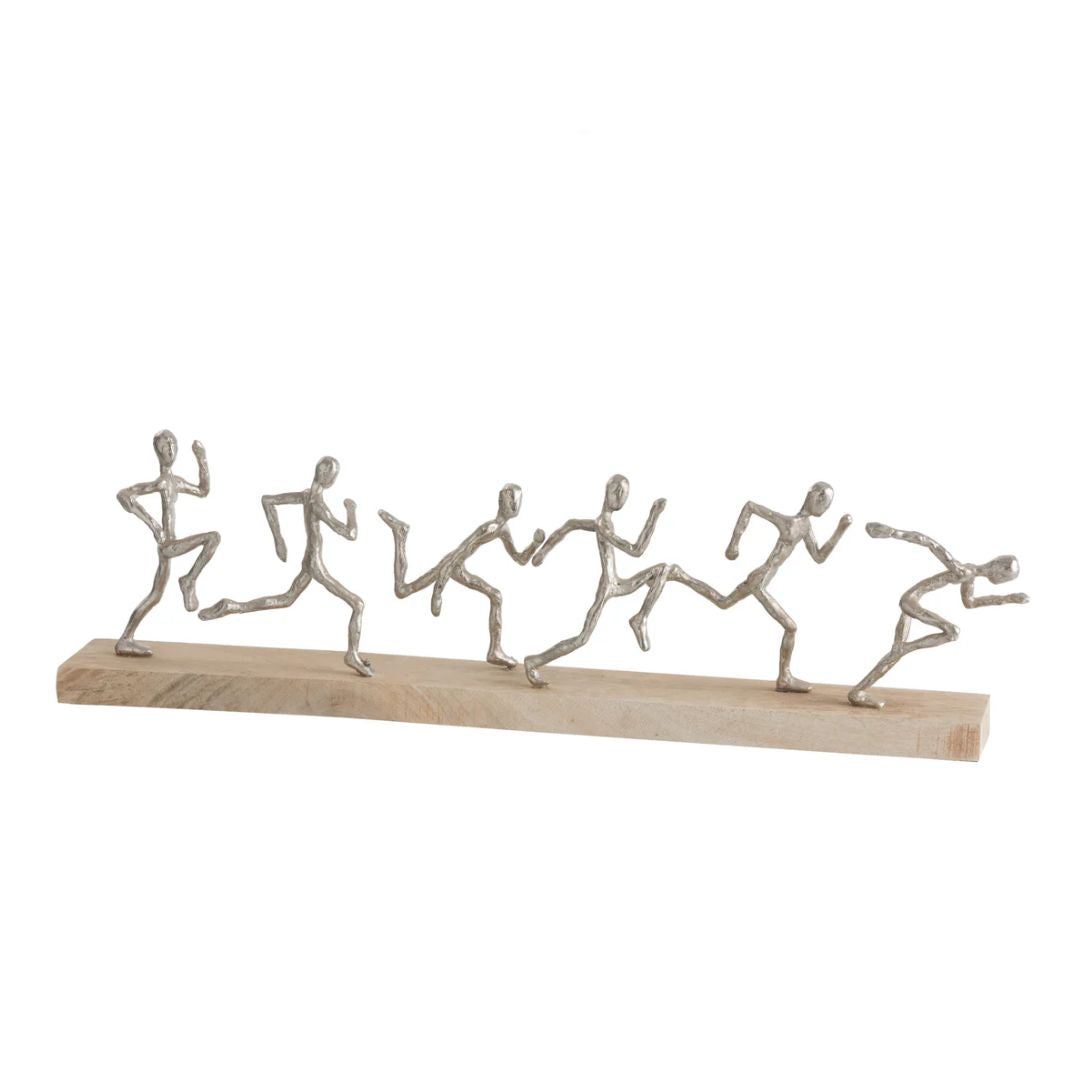 Figuur 6 Lopers Aluminium/Hout Zilver/Natuurlijk