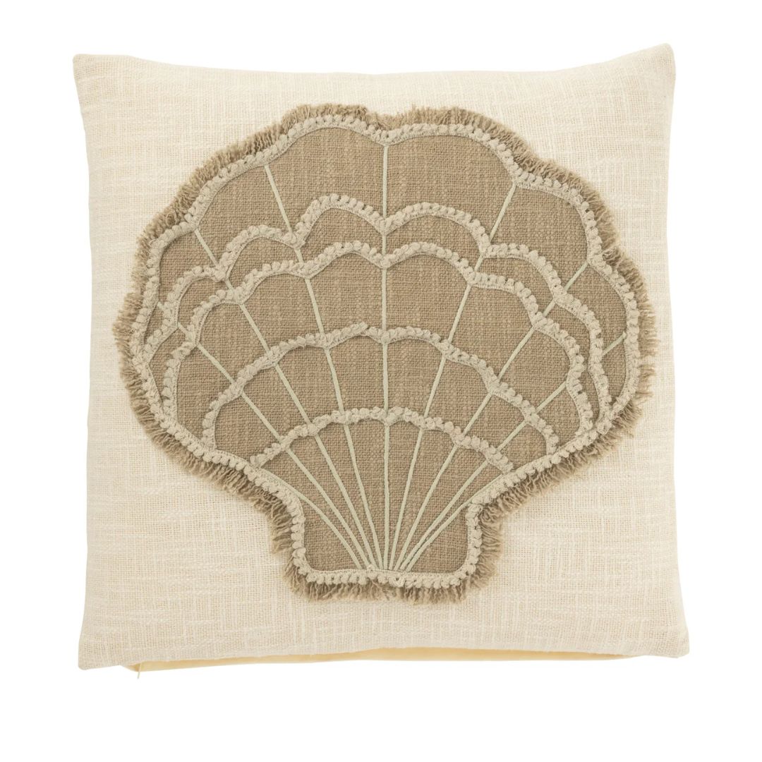 Kussenhoes Katoen Wit/Beige