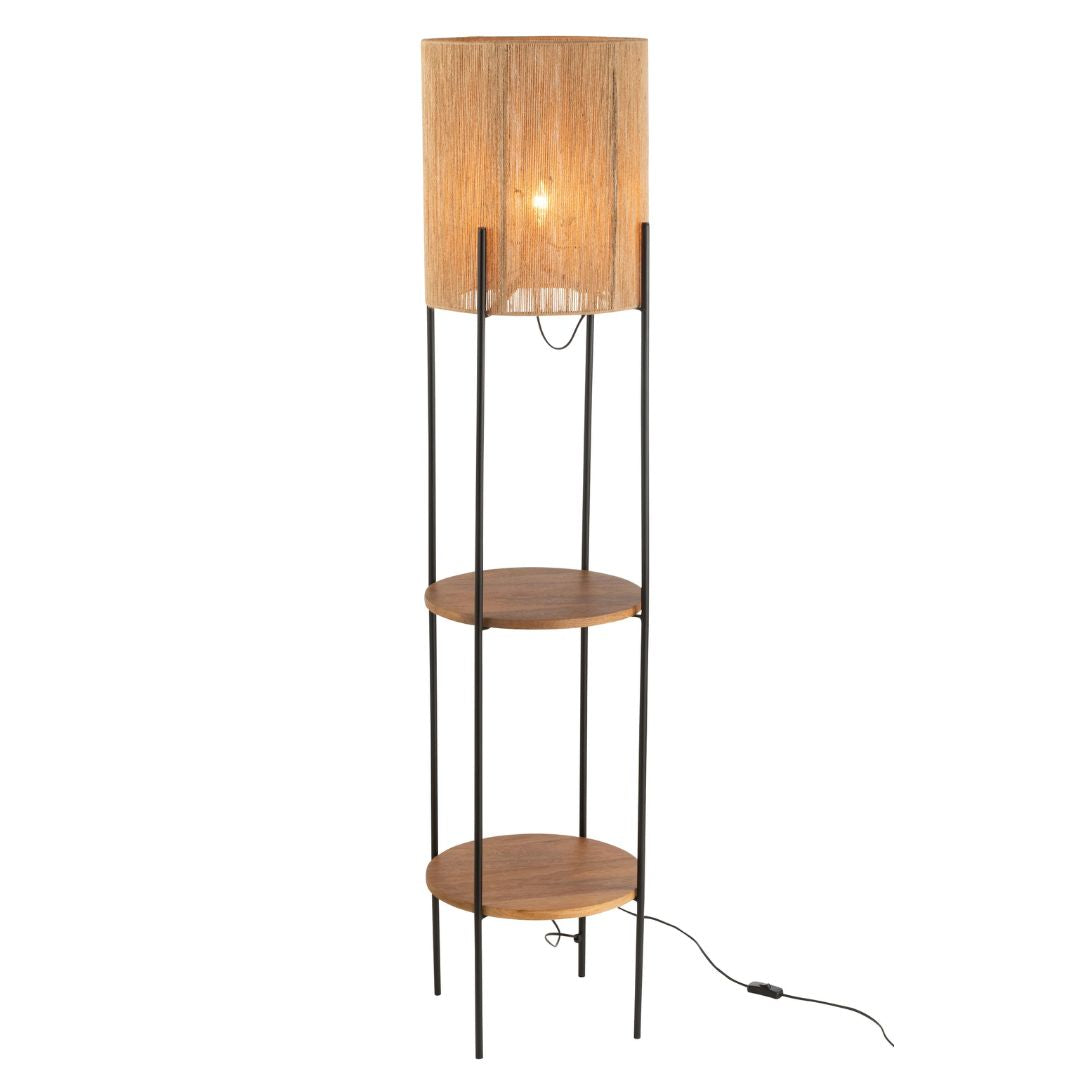 Lamp IJzer/Mango Nat/Zwart